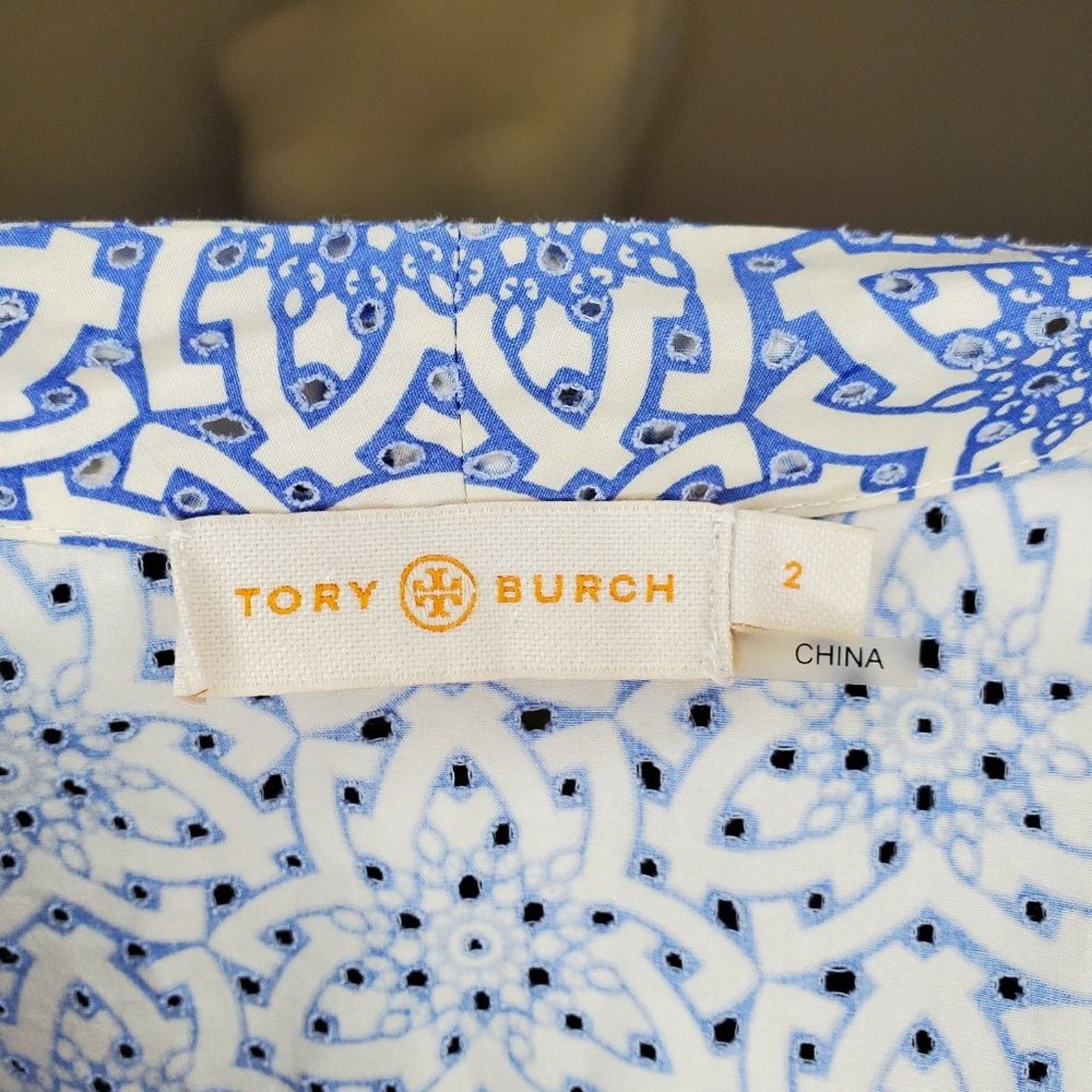 Tory Burch Tory Burch Gretchen Eyelet Tunic Top 2 Size XS / US 0-2 / IT 36-38 - 6 Thumbnail
