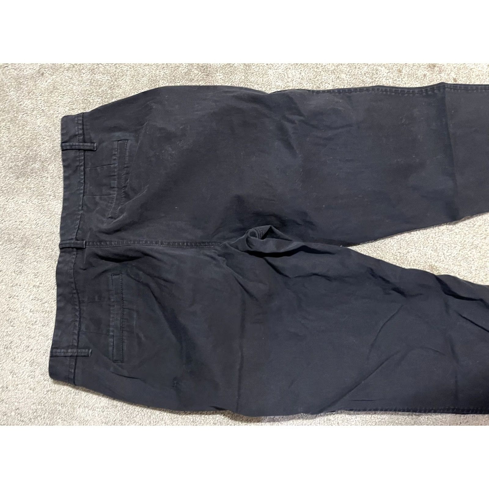 Talbots Talbots Pants 12P Black Relaxed Chino Tapered Flat Front Cotton Blend Women’s Size 34" / US 12 / IT 48 - 4 Thumbnail