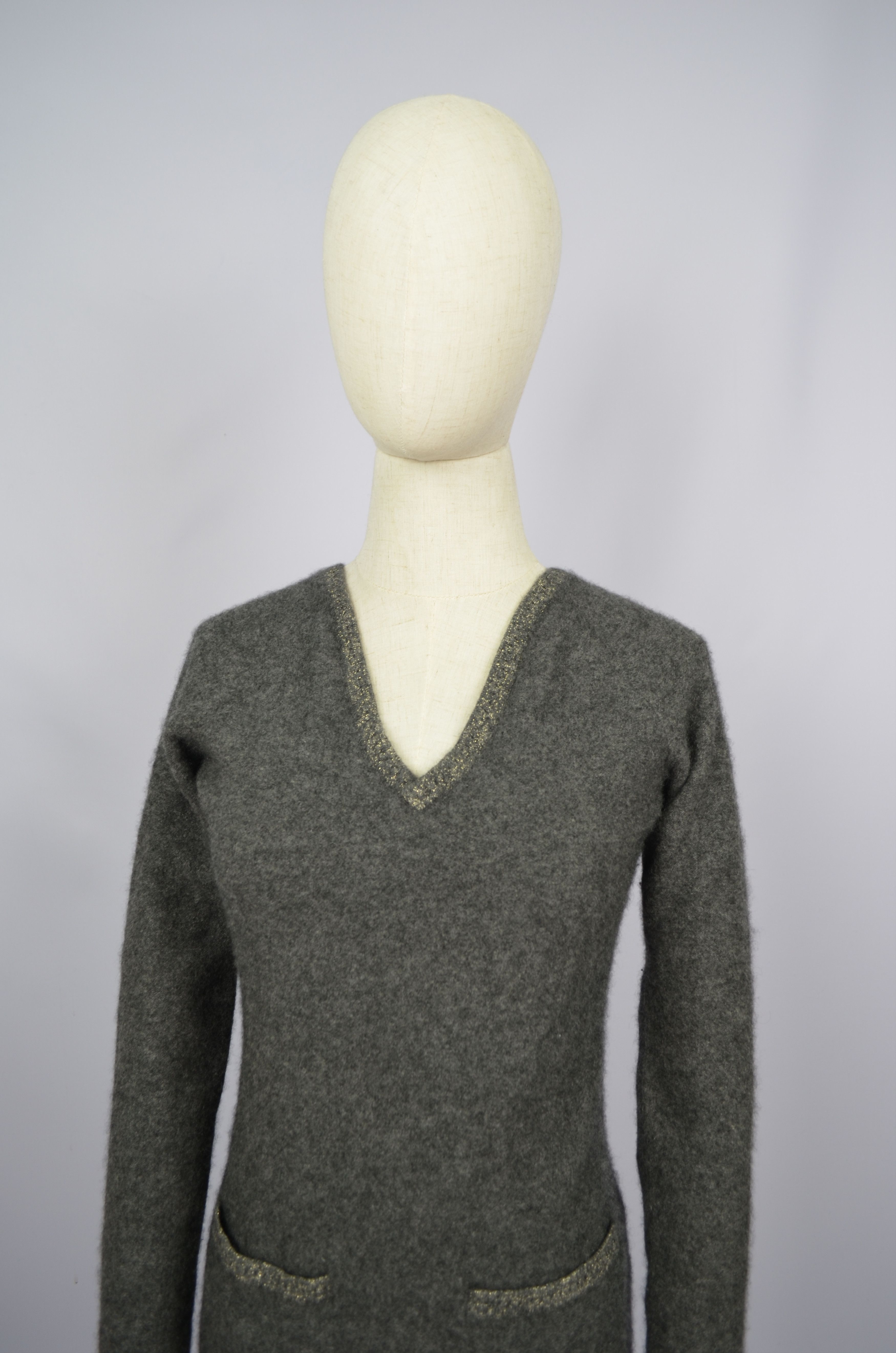 Sandro Beautiful Sandro Grey 100% Cashmere Knit Jumper Sweater Size S / US 4 / IT 40 - 2 Thumbnail