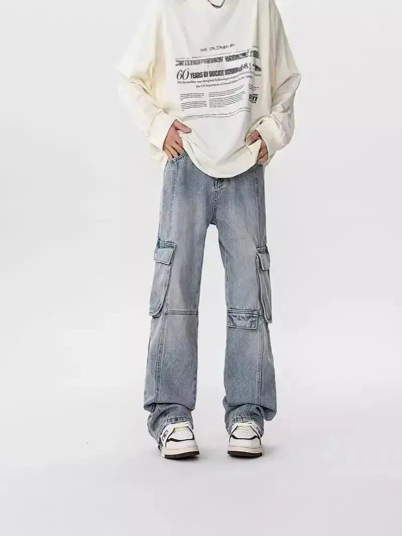 Japanese Brand Retro loose casual high street jeans Size US 32 / EU 48 - 1 Thumbnail
