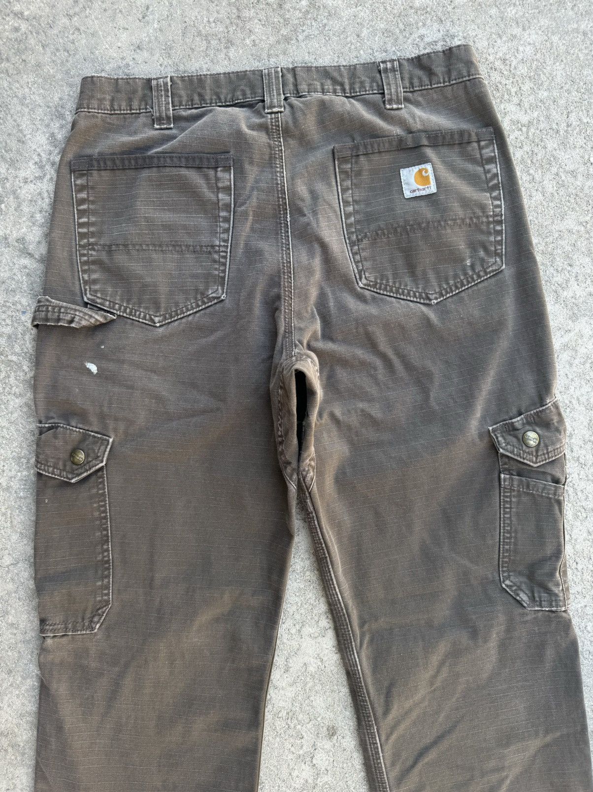 Carhartt × Vintage Vintage Carhartt B342 Green Double Knee Cargos Size US 33 - 6 Thumbnail