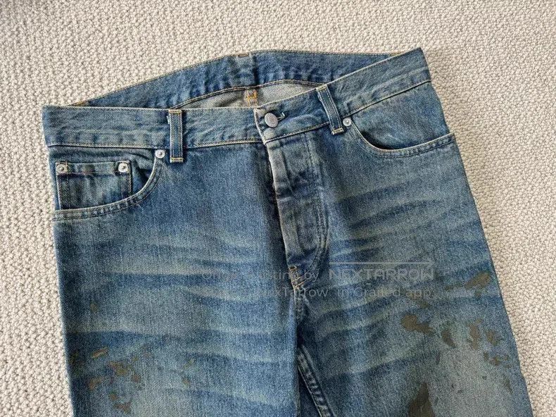 Helmut Lang Helmut Lang Splatter Print Denim Jeans W32. Size US 32 / EU 48 - 4 Thumbnail