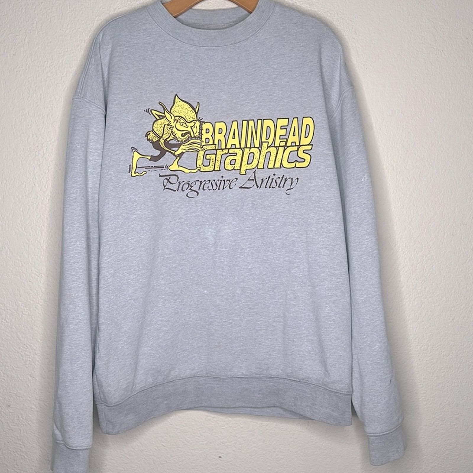 Brain Dead Brain Dead PROGRESSIVE ARTISTRY CREWNECK SWEATSHIRT GREY MED Size US M / EU 48-50 / 2 - 3 Thumbnail
