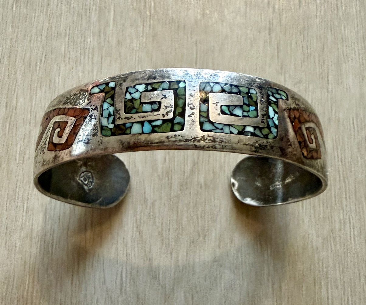 Vintage Vintage Artist Signed Sterling Silver Chip Southwestern Size ONE SIZE - 1 Thumbnail