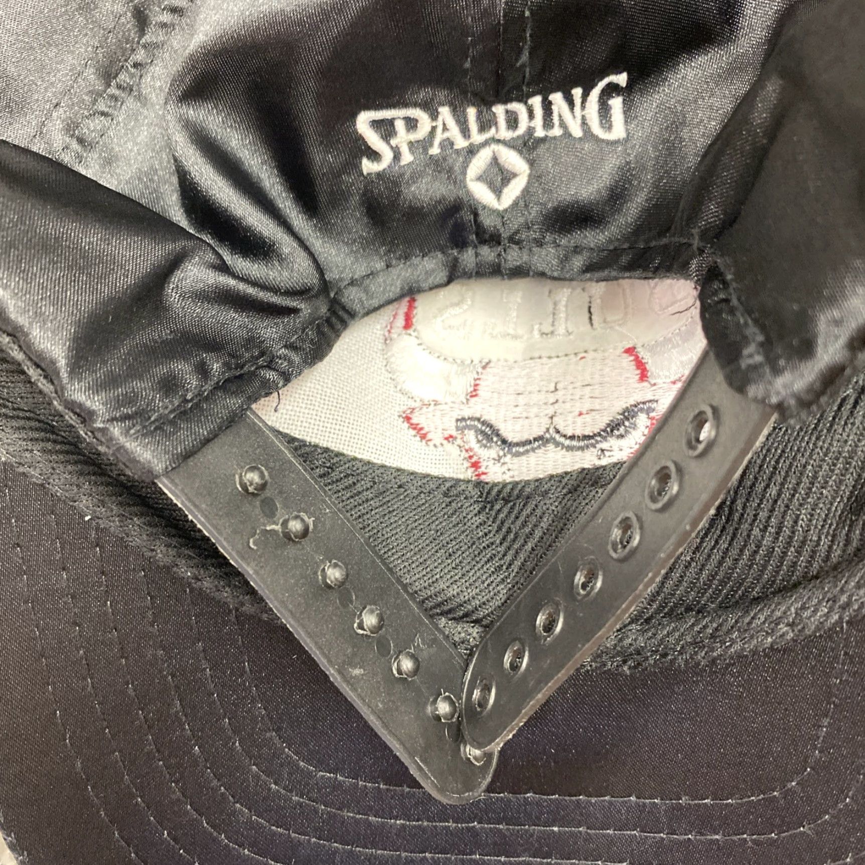 Spalding VINTAGE Chicago Bulls Spalding Snapback Hat Cap Men One Size Black USA 90s Sports Size ONE SIZE - 3 Thumbnail