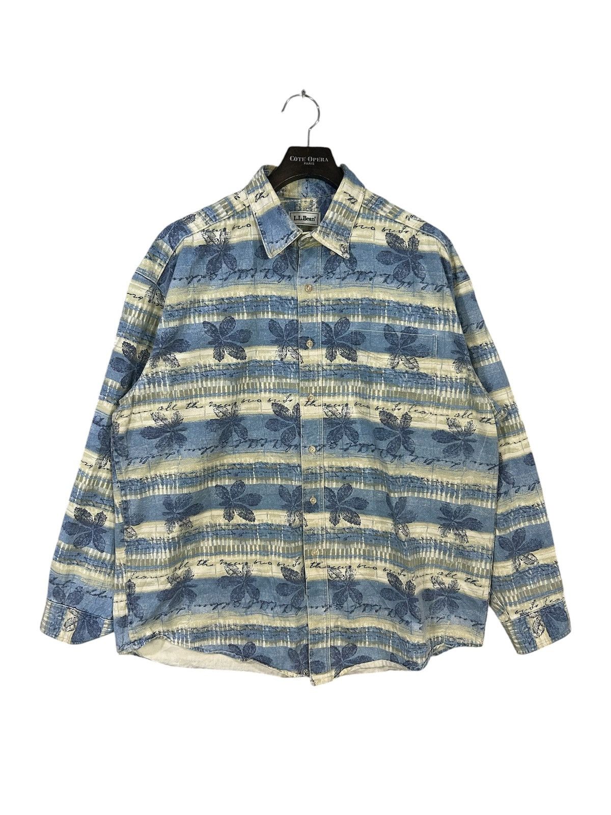 L.L. Bean Vintage 90s LL BEAN shirt button nice design Size US XL / EU 56 / 4 - 1 Thumbnail