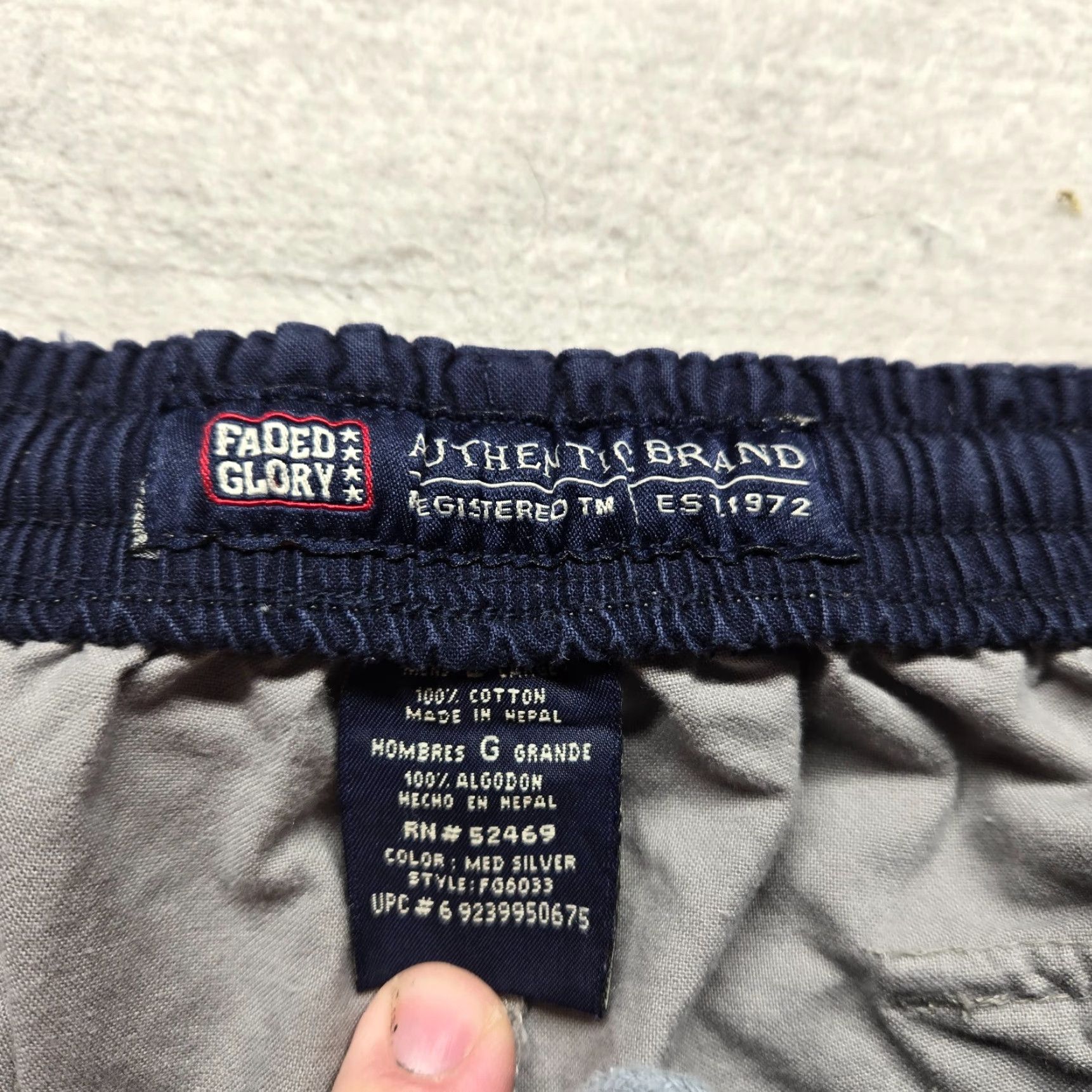 Faded Glory Faded Glory Cargo Shorts – Men – Size 32 – Gray – Stretch Cotton Flat Front Mid Rise, Regular Fit, Casual/Workwear Size US 32 / EU 48 - 2 Thumbnail
