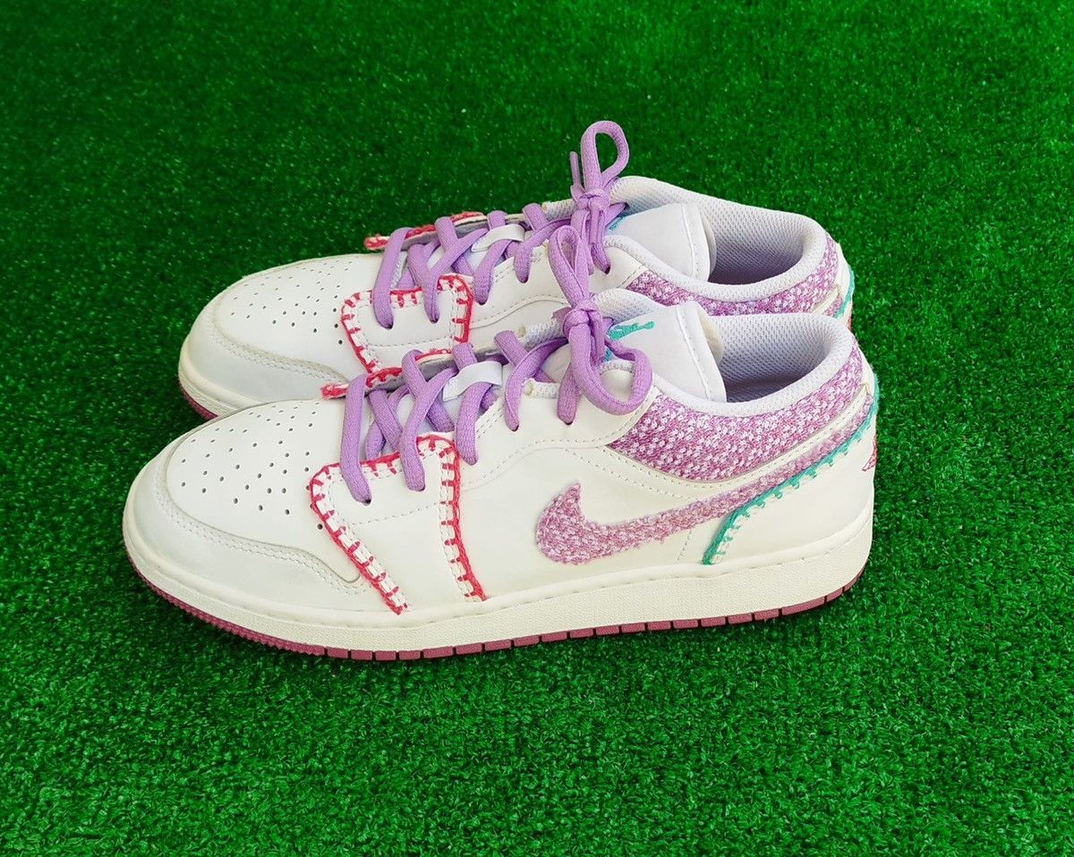 Jordan Brand Air Jordan 1 Low White Light Bordeaux Size US 6 / IT 36 - 3 Thumbnail