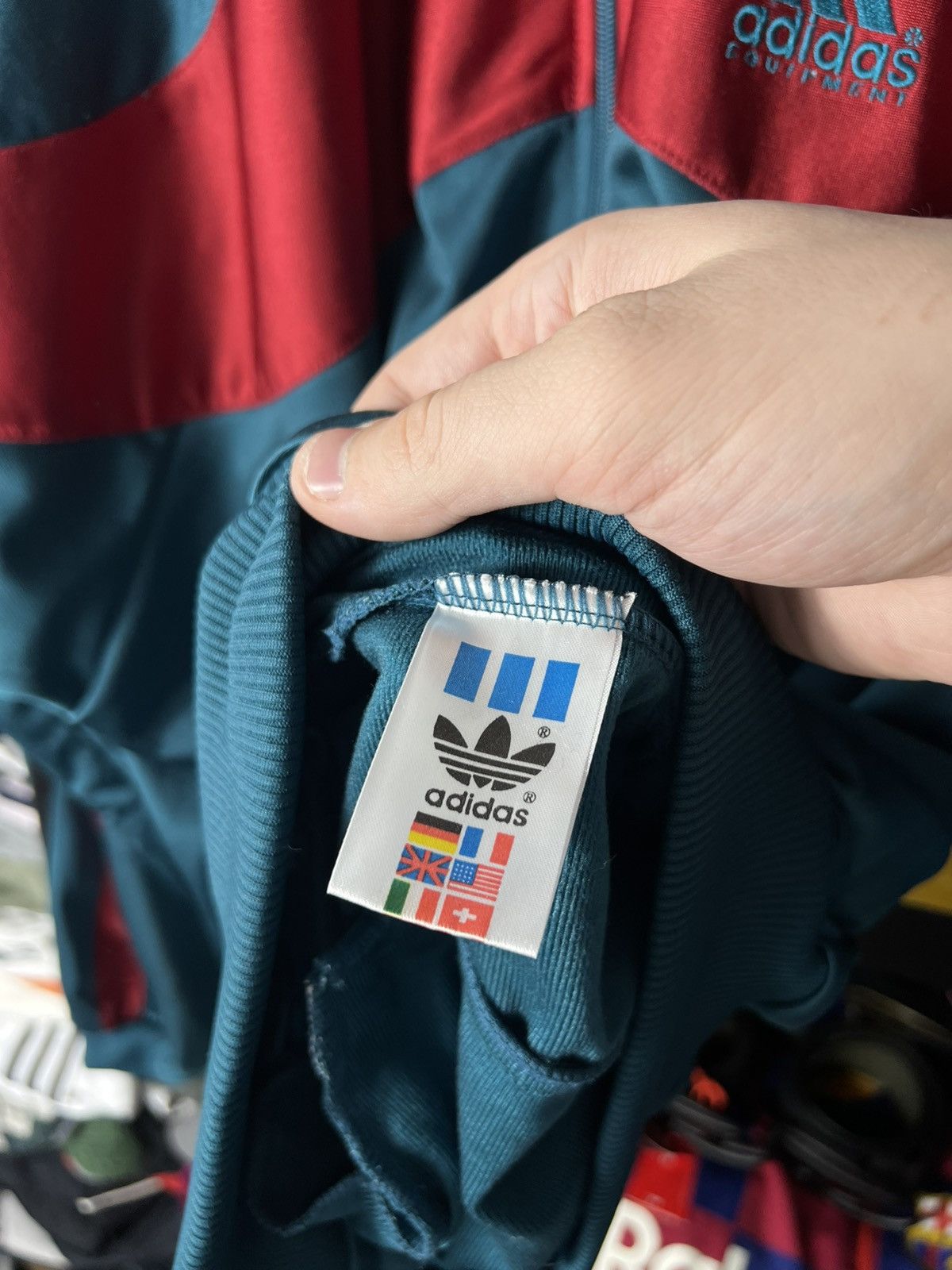Adidas Vintage Adidas Equipment Track Jacket 90s Teal Red Size D7 Size US XL / EU 56 / 4 - 7 Thumbnail