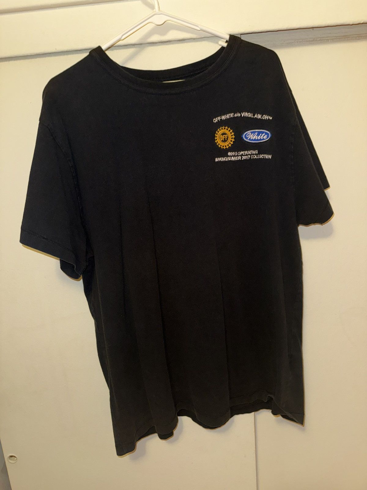 Off-White Off-White SS17 "Ford Work" Embroidered Logo T-Shirt - Black Size US M / EU 48-50 / 2 - 1 Thumbnail