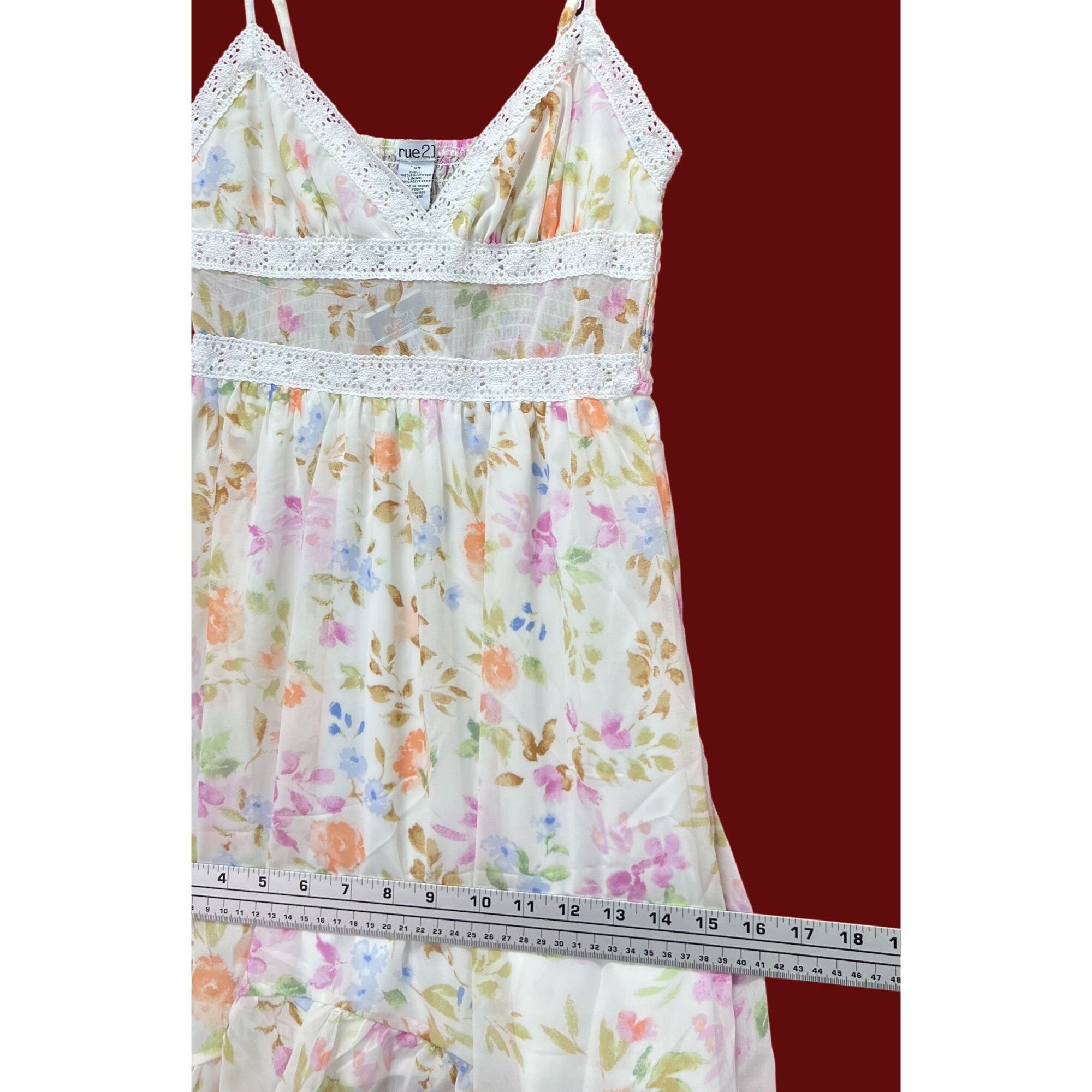 rue21 Rue 21 - Women's Summer Sleeveless High Low Hem Ruffle Flora Size XS / US 0-2 / IT 36-38 - 5 Thumbnail