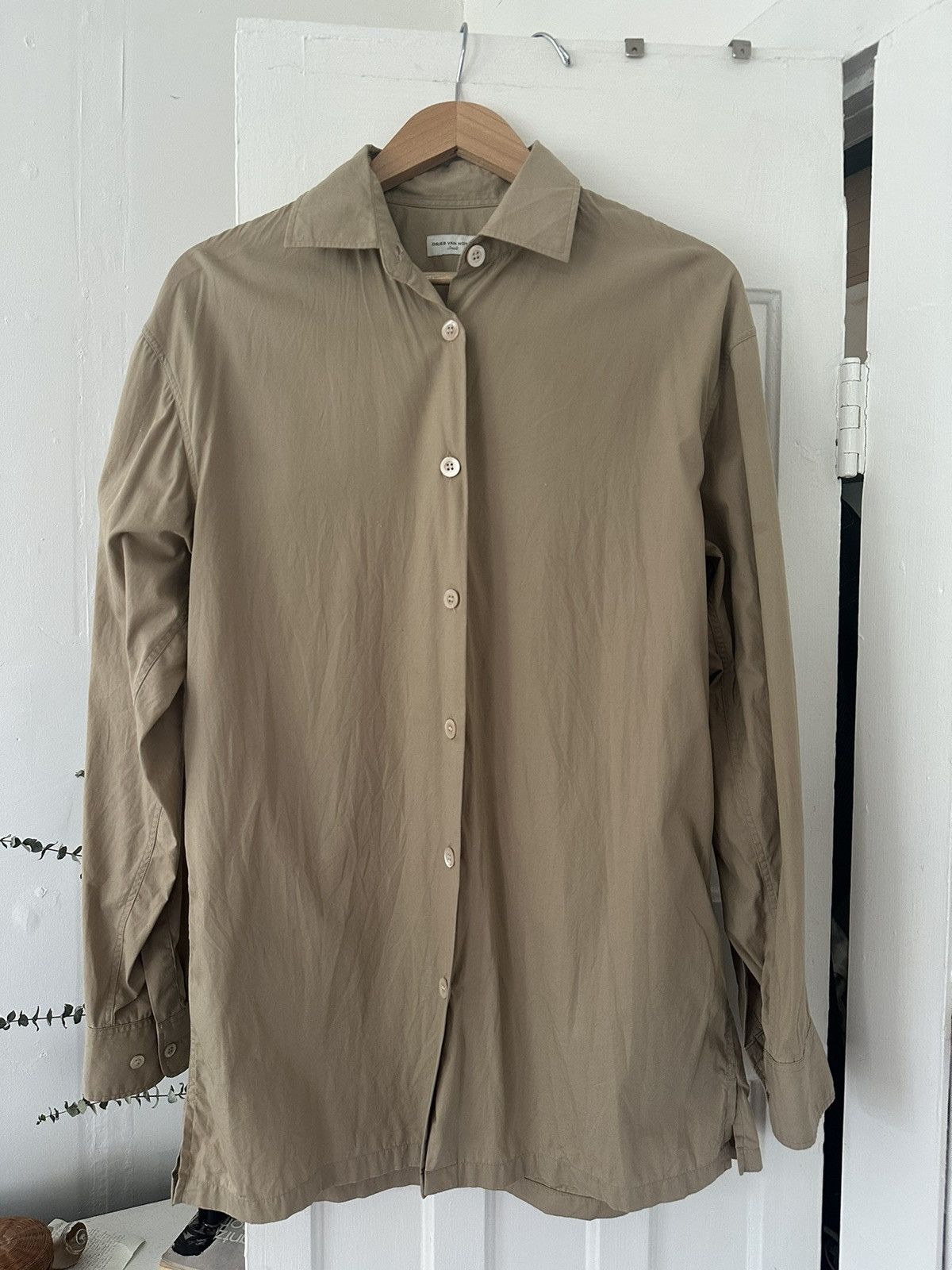 image of Dries Van Noten Casia Shirt in Tan, Men's (Size Small)