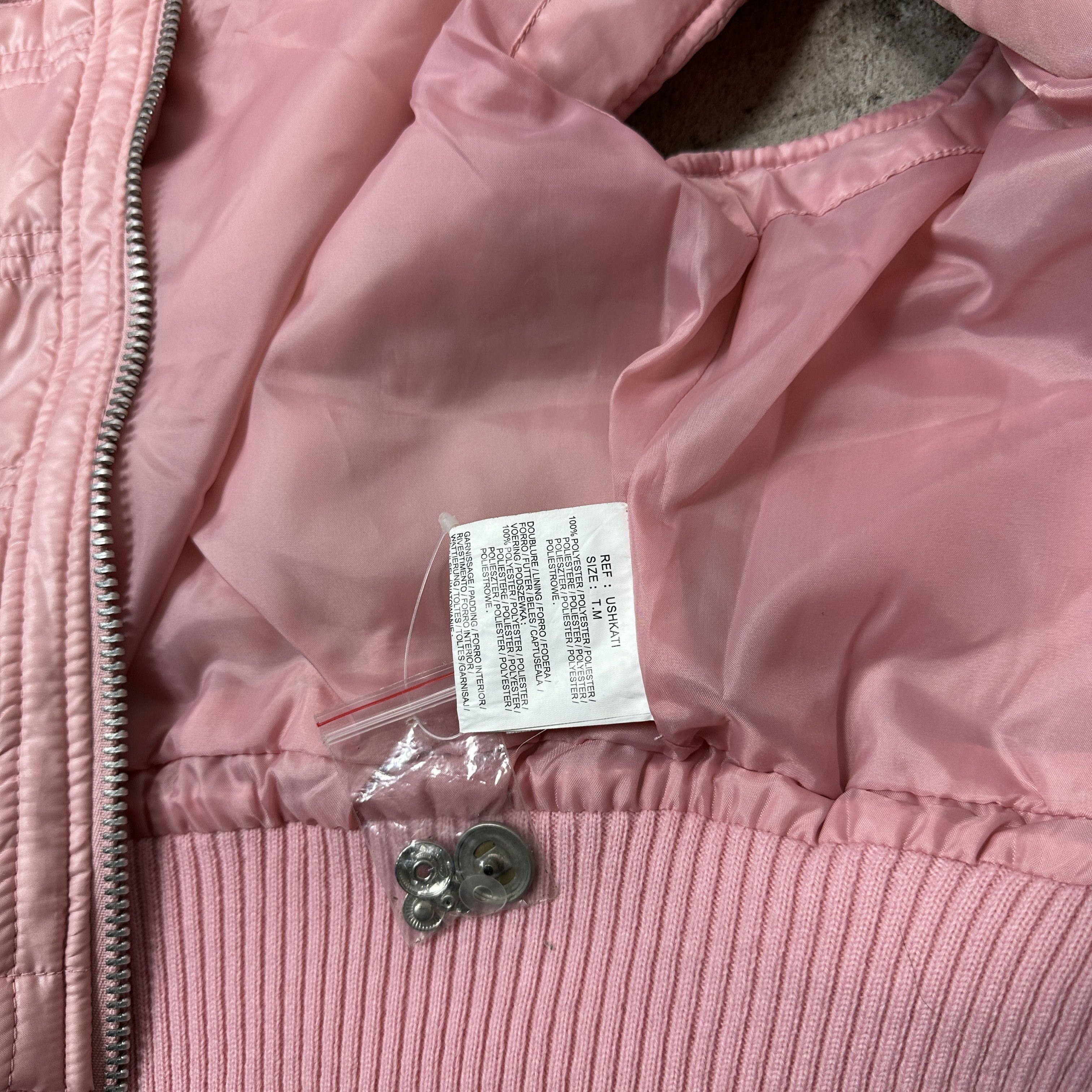 Vintage Vintage Baby Pink Fitted Puffer Zipped Vest Y2K Size M / US 6-8 / IT 42-44 - 5 Thumbnail