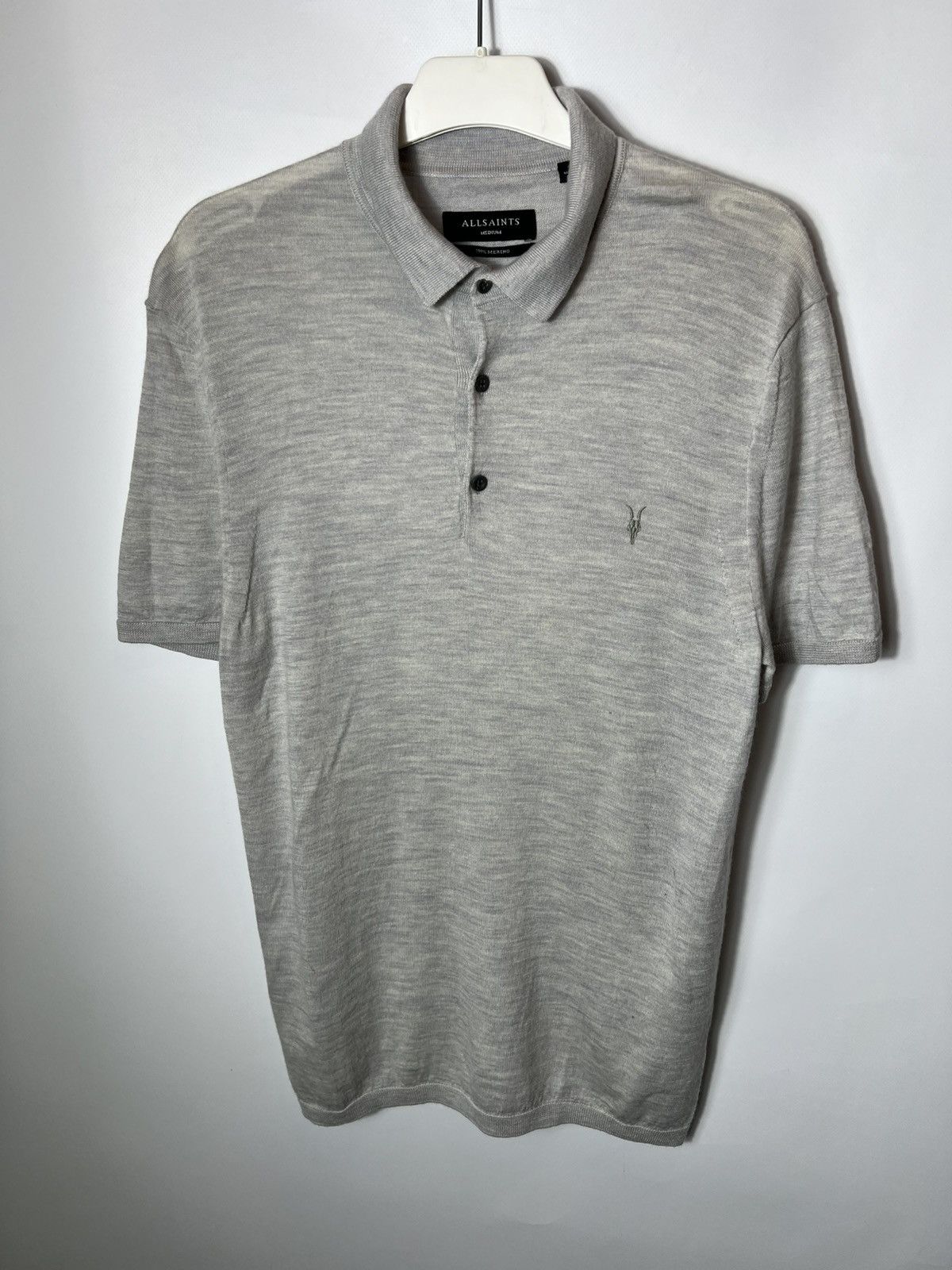 Allsaints Vintage luxury designer Allsaints Merino Wool Gray T-shirt Size US M / EU 48-50 / 2 - 1 Thumbnail