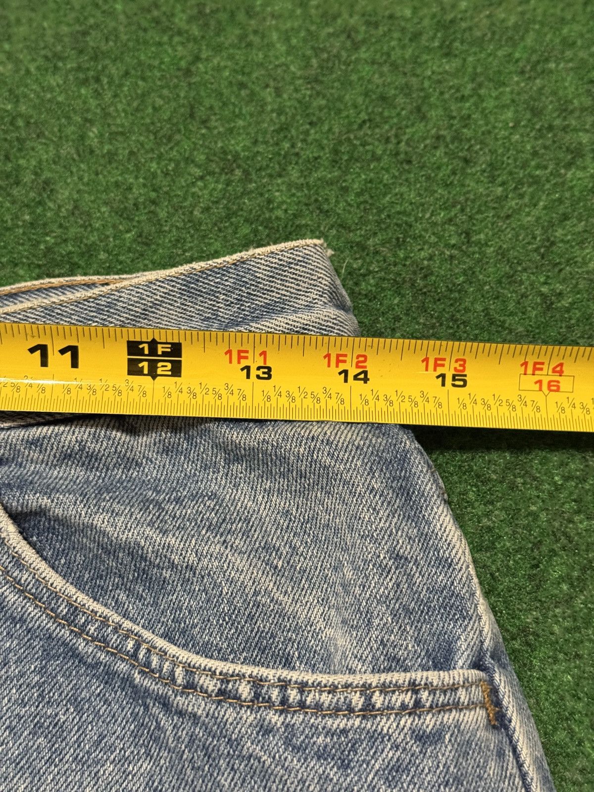 Vintage 90s Jorts Relaxed Grunge Cutoff High Waisted Denim Shorts Size 28" / US 6 / IT 42 - 4 Thumbnail