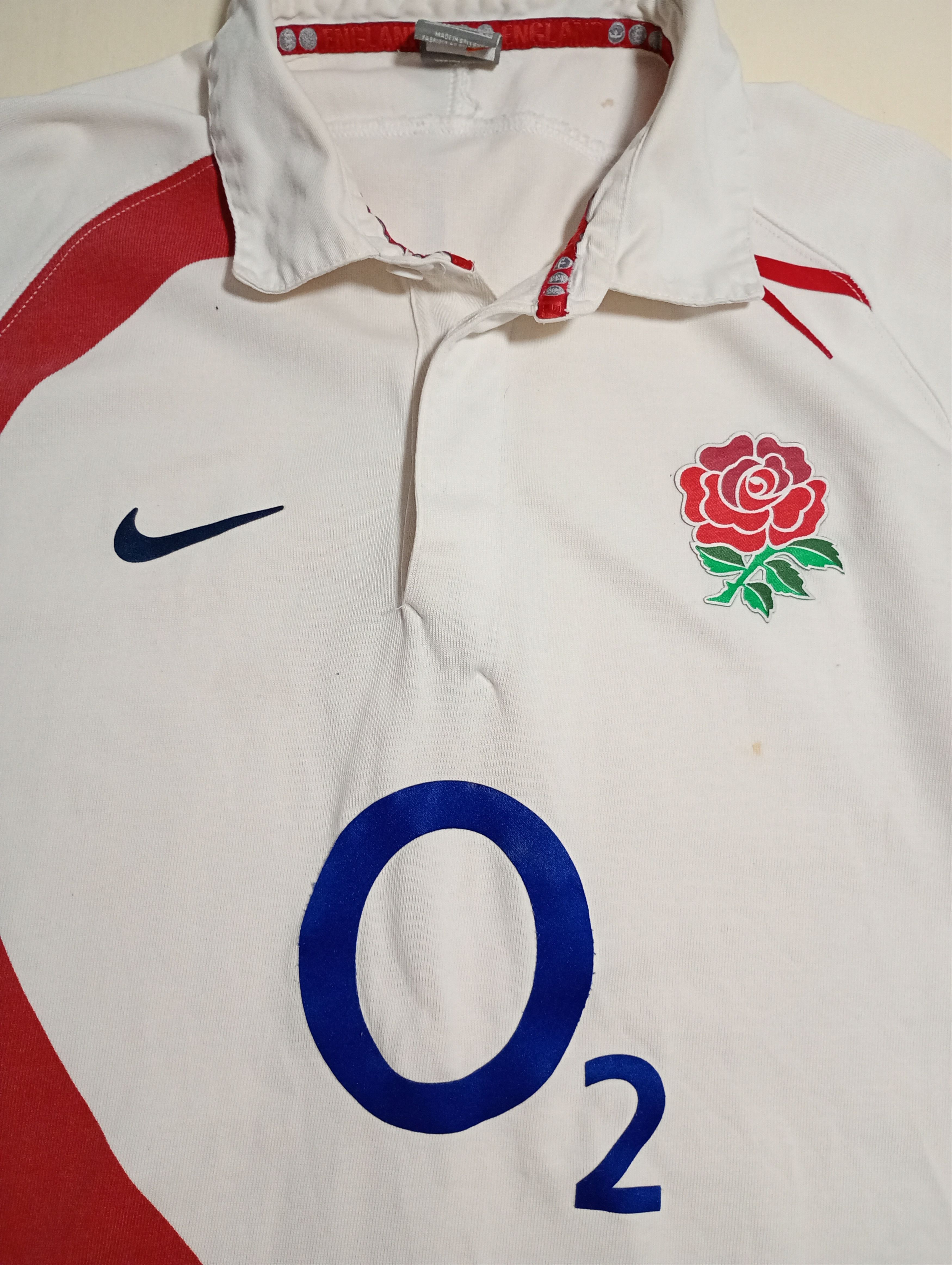 Nike Nike England Team Rugby Shirt Y2K 2003-2004 Size US XXL / EU 58 / 5 - 8 Thumbnail