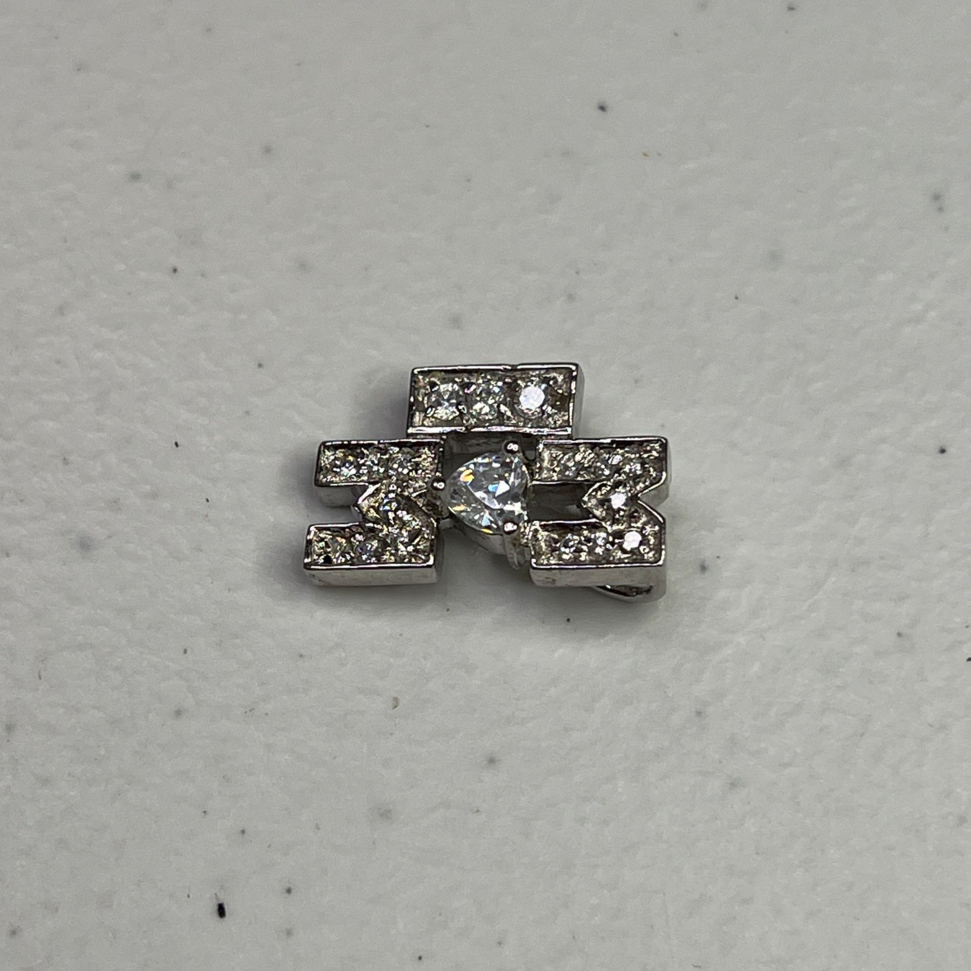 Designer Cubic Zirconia Silver-Tone Womens "Mom" Pendant Size ONE SIZE - 6 Thumbnail