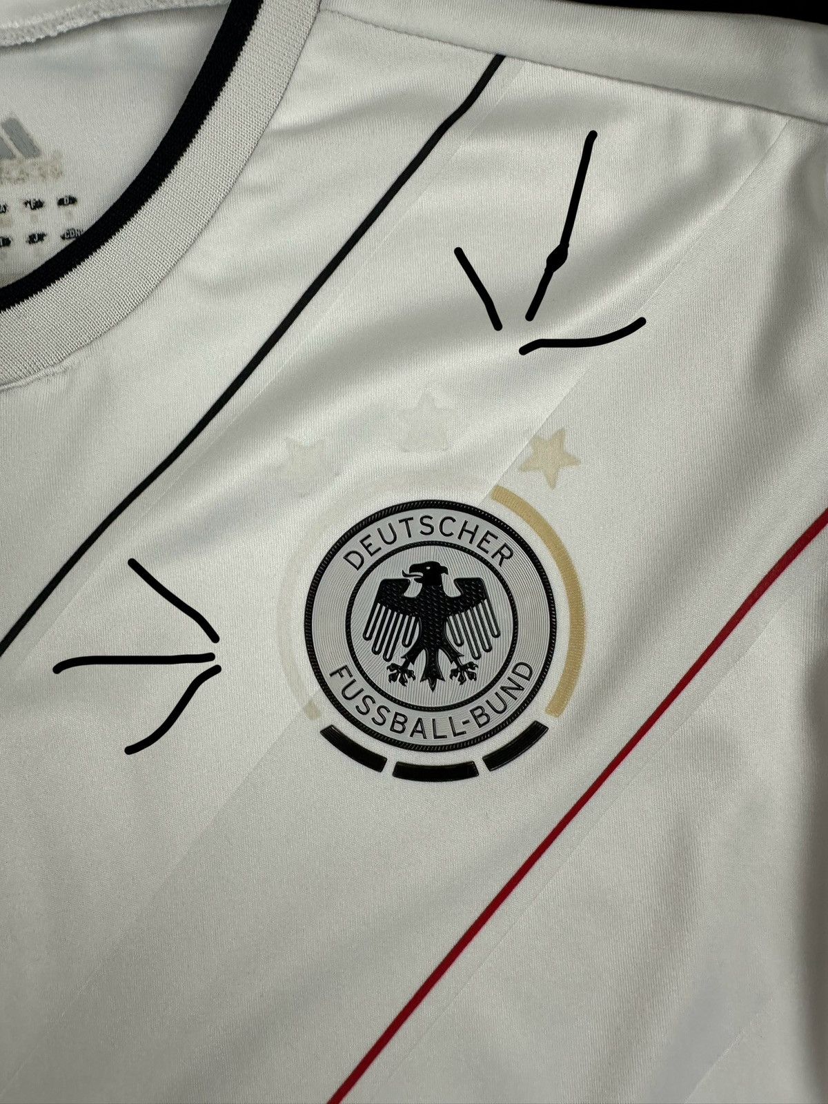 Adidas Adidas Deutscher Fussball Bund Home Soccer Football jersey Size US S / EU 44-46 / 1 - 4 Thumbnail