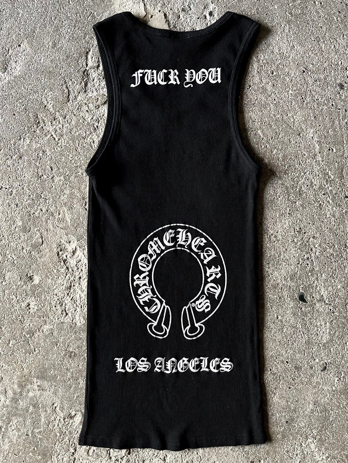 Pre-owned Chrome Hearts Vintage -  - “los Angeles” - Tank Top In Black