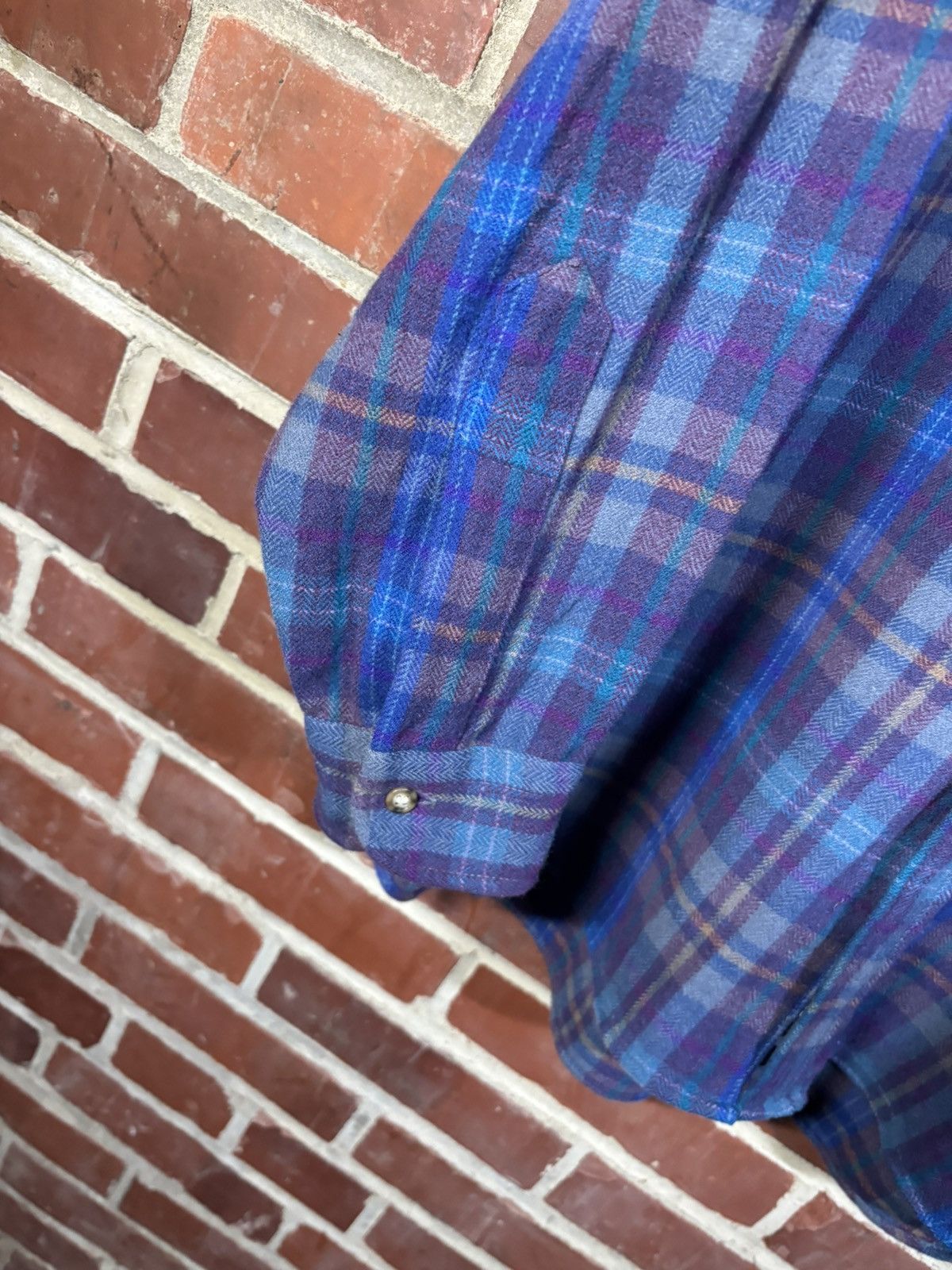 Pendleton Vintage 70s Pendleton Virgin Wool Plaid Flannel Button Up L Size US L / EU 52-54 / 3 - 8 Thumbnail