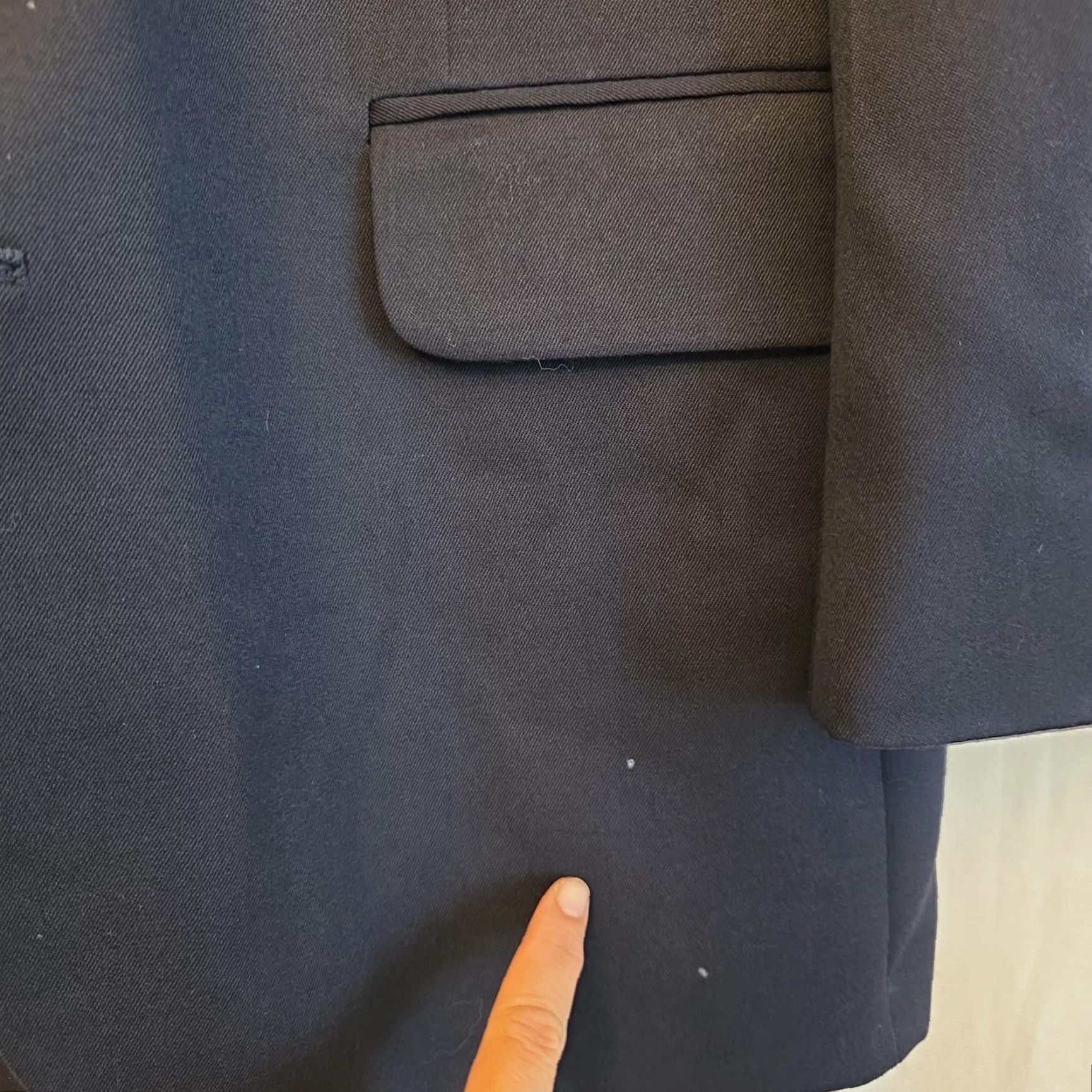Oscar De La Renta Oscar de la Renta Suit Jacket Mens 40 Blue Classic Formal Colombia FLAWS Size 40R - 4 Thumbnail