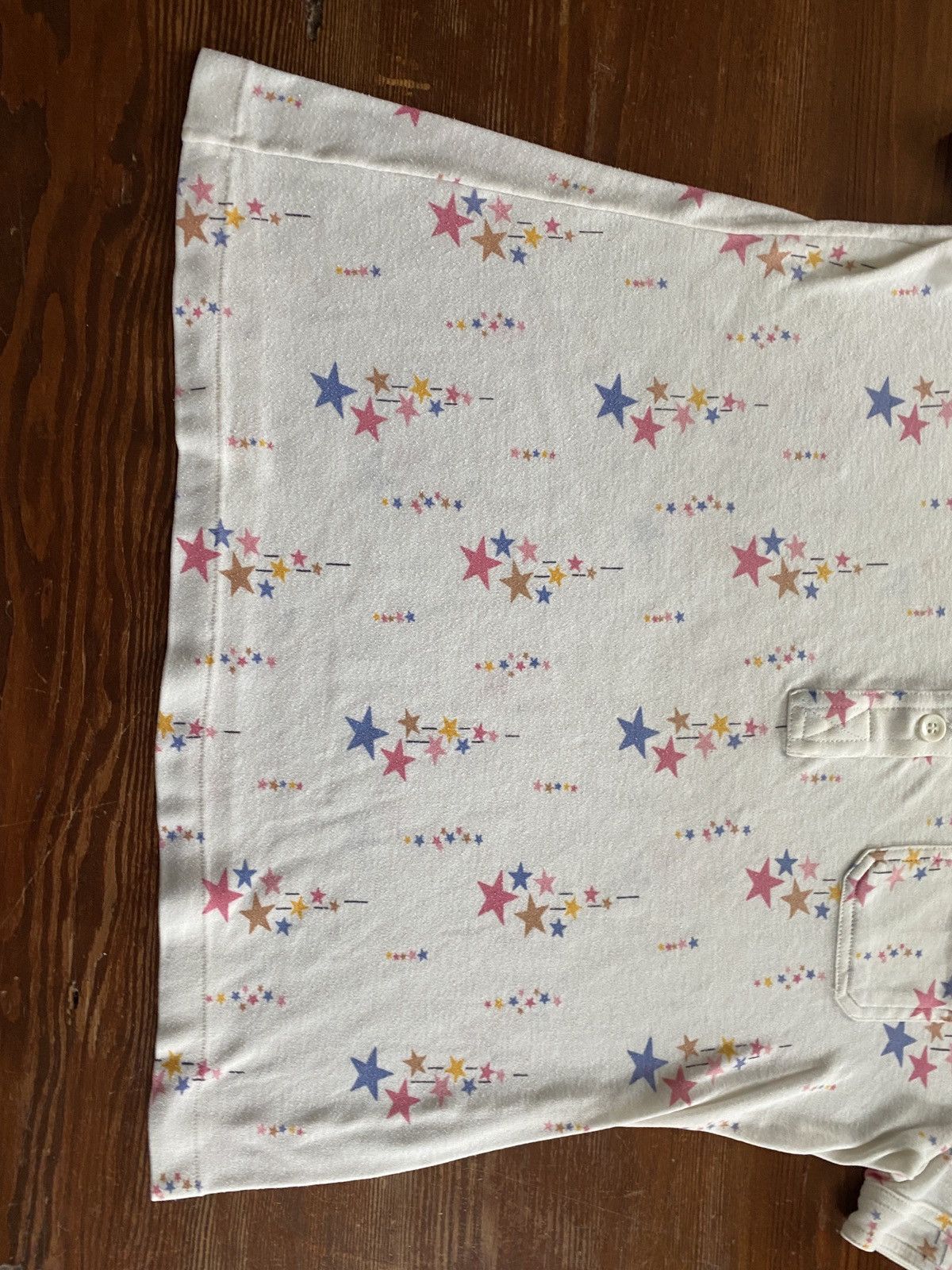 Retrofit Vintage 70’s Sears Stars All Over Short Sleeve Pocket Polo Size US S / EU 44-46 / 1 - 9 Thumbnail