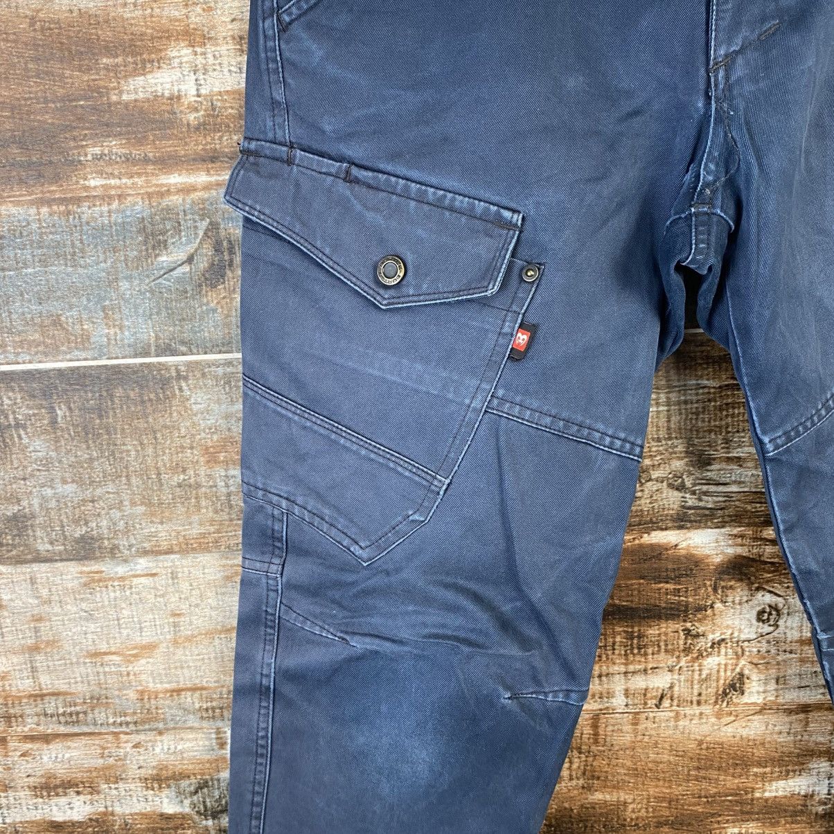 Japanese Brand DL Burtle Dark Blue Cargo Multipocket Pants #C944 Size US 27 - 10 Thumbnail