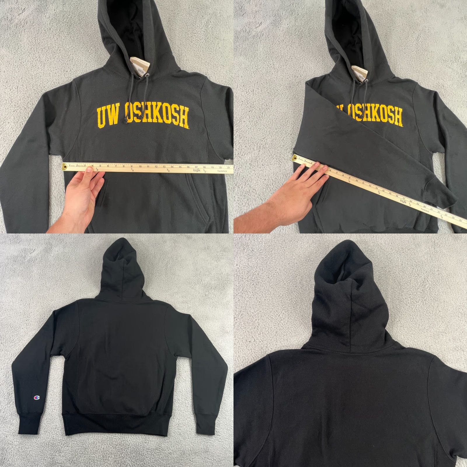 Champion VINTAGE Champion Reverse Weave Sweater Mens Small Pullover 90s Black Reversible Size US S / EU 44-46 / 1 - 8 Thumbnail