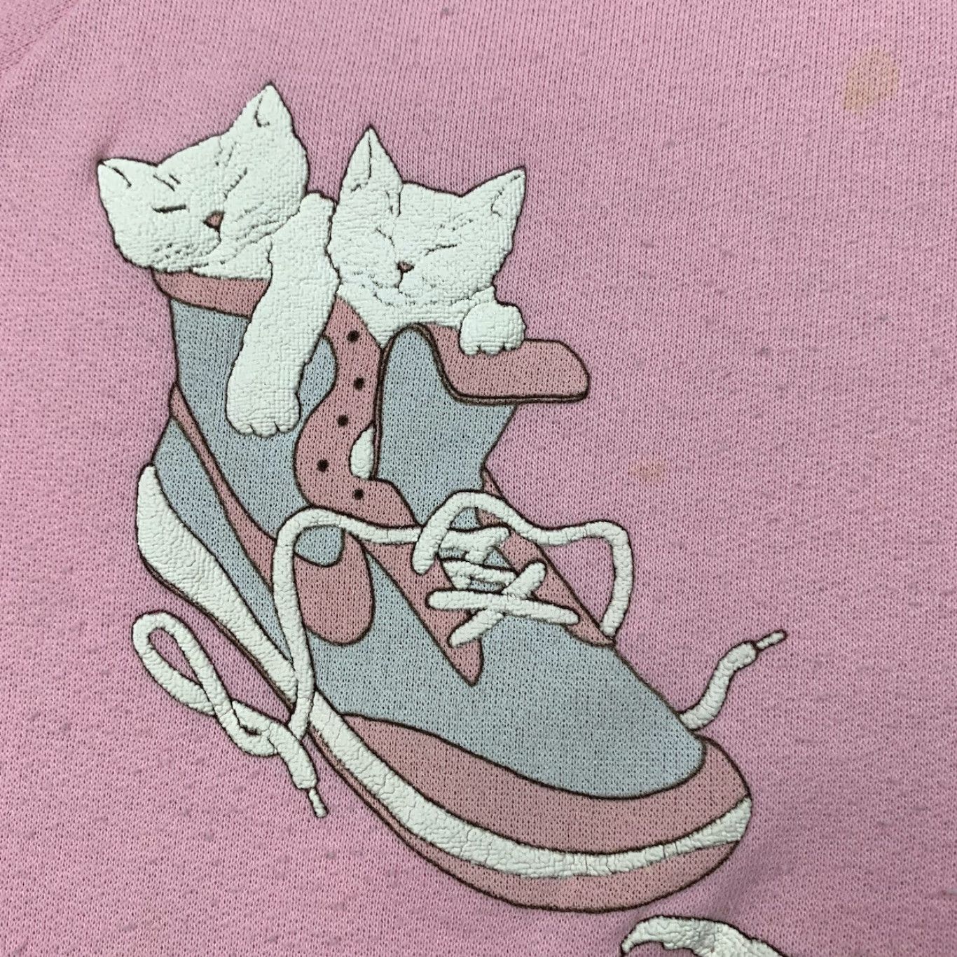 Other Sweatshirt Mens Vintage Pink Cats Cute Animals 70s 80s 90s Size US M / EU 48-50 / 2 - 3 Thumbnail