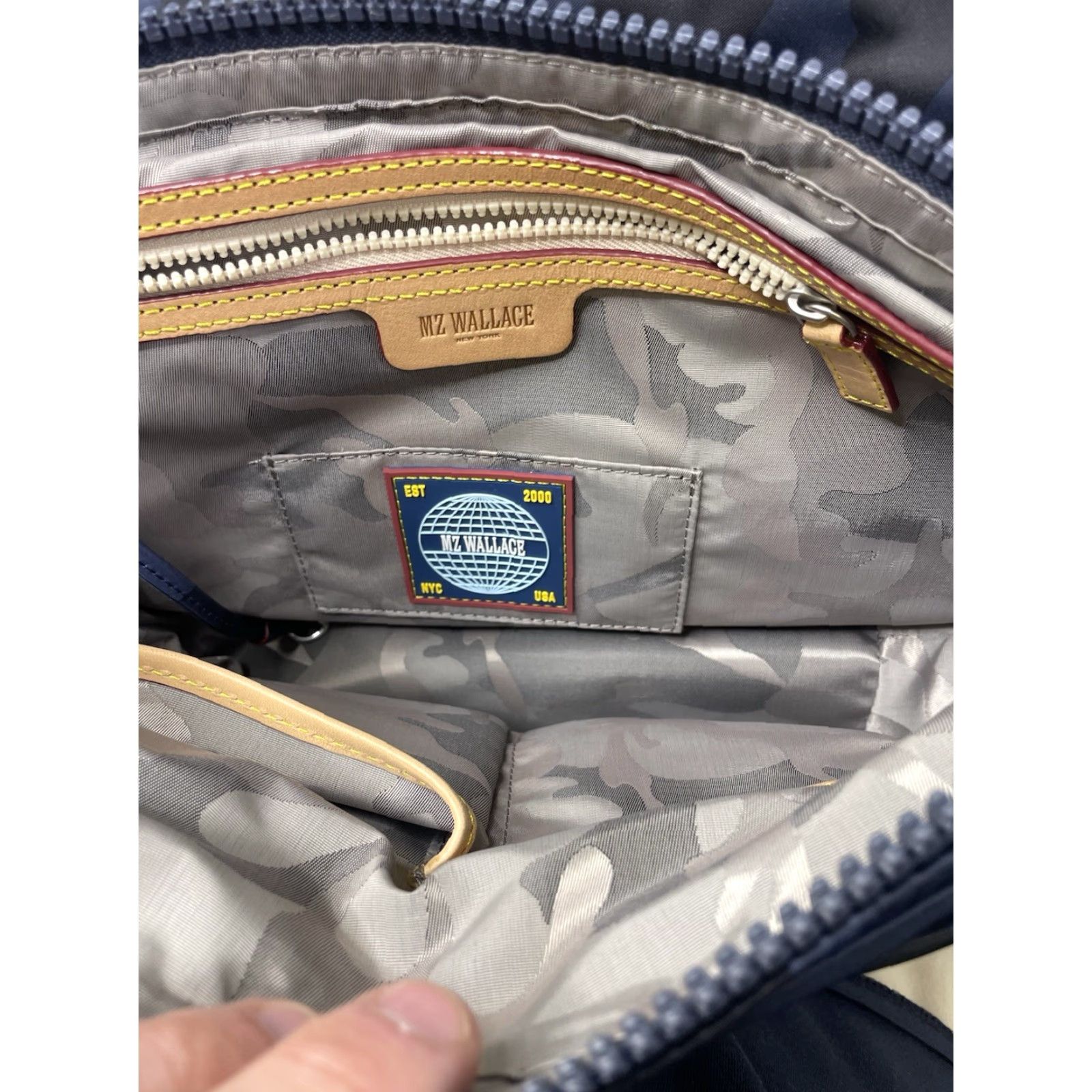 MZ Wallace MZ Wallace Bleecker Messenger Bag Dark Blue Camo Air Travel Bag Crossbody NWT Size ONE SIZE - 7 Thumbnail