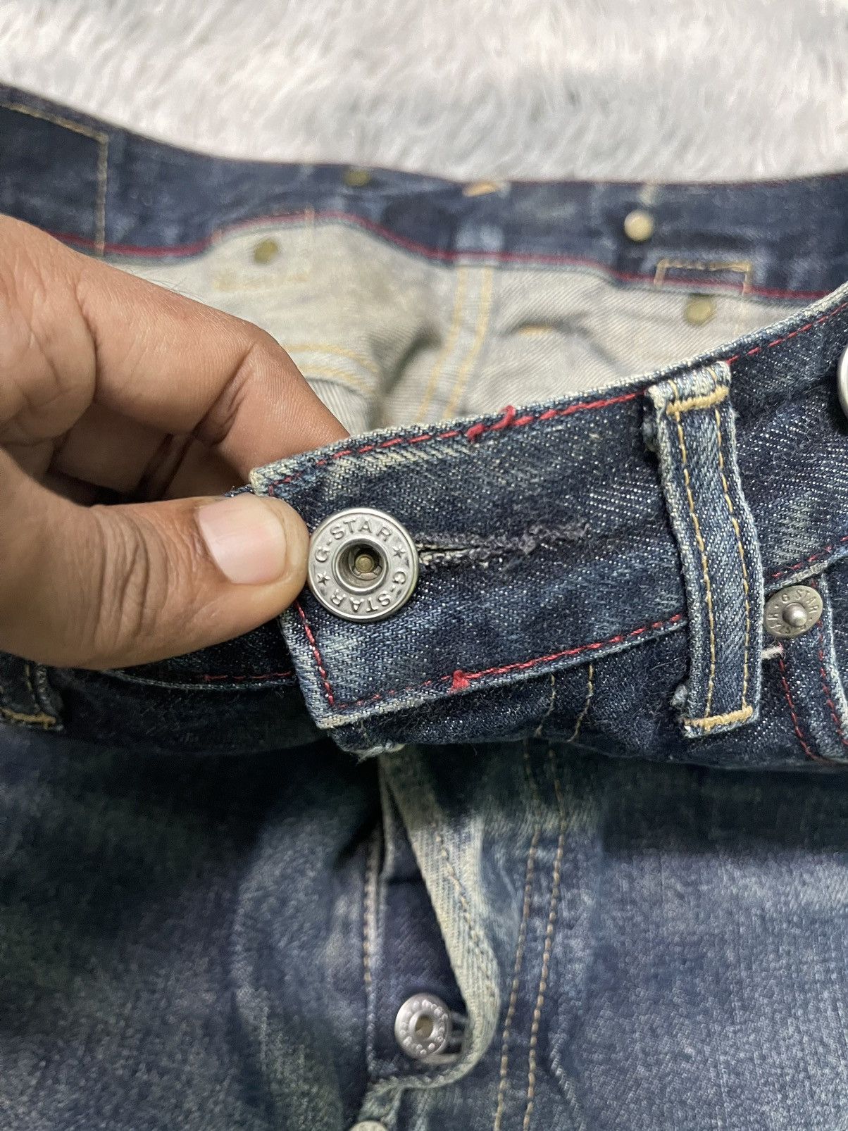 G-Star 2000s G STAR RAW DENIM RARE DESIGN DISTRESSED Size US 34 / EU 50 - 7 Thumbnail