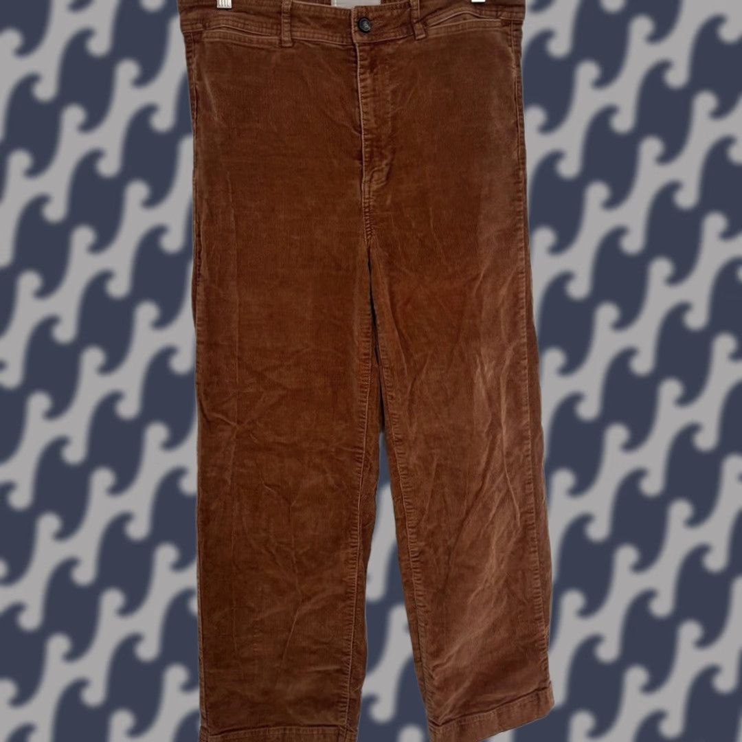 Everlane EVERLANE The Way High Drape Pant Corduroy Tan Brown Wide Leg Women's Size 12 Size 34" / US 12 / IT 48 - 1 Thumbnail