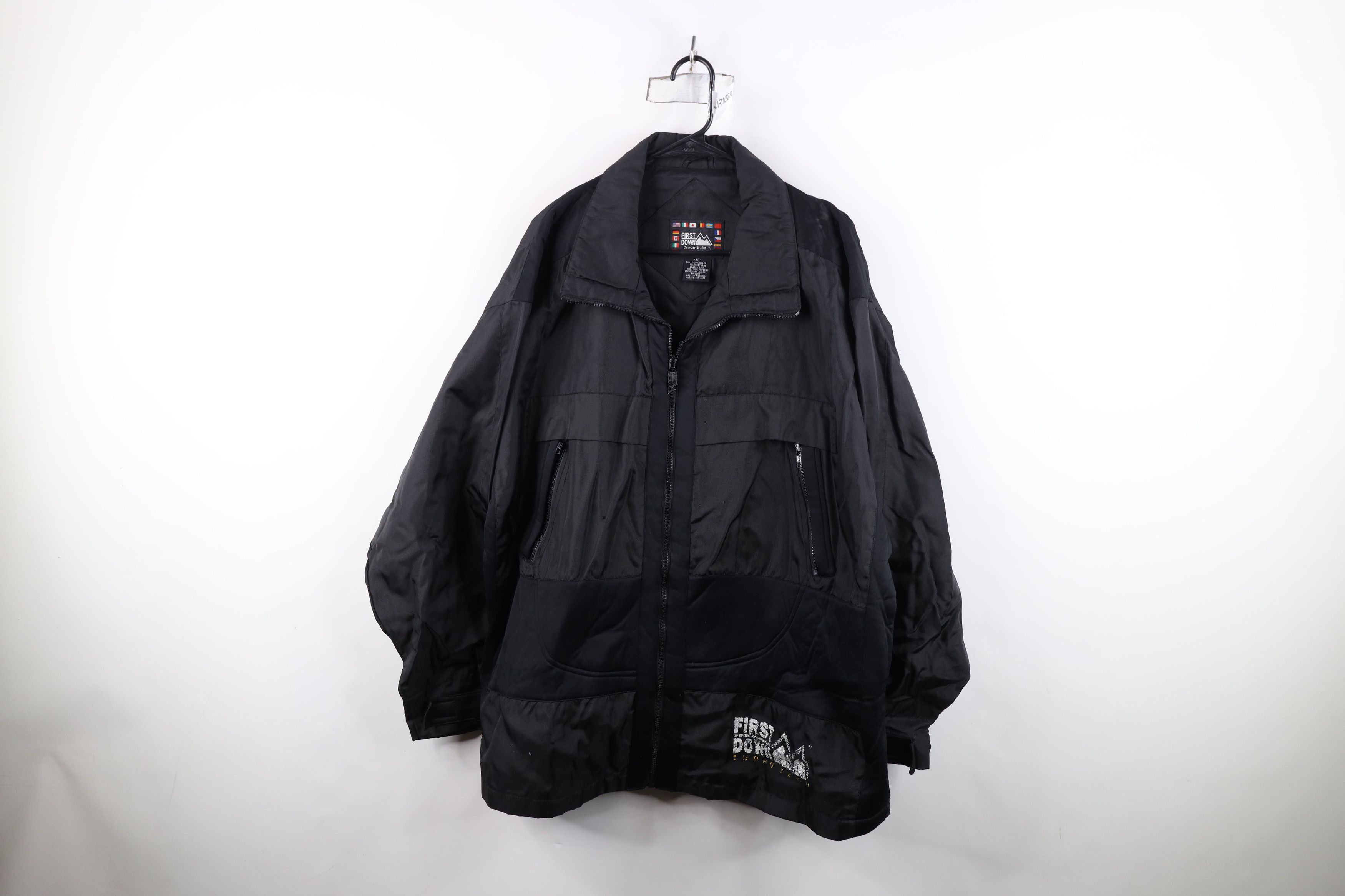 Vintage Vintage 90s Streetwear Baggy Fit Full Zip Jacket Black Size US XL / EU 56 / 4 - 1 Thumbnail