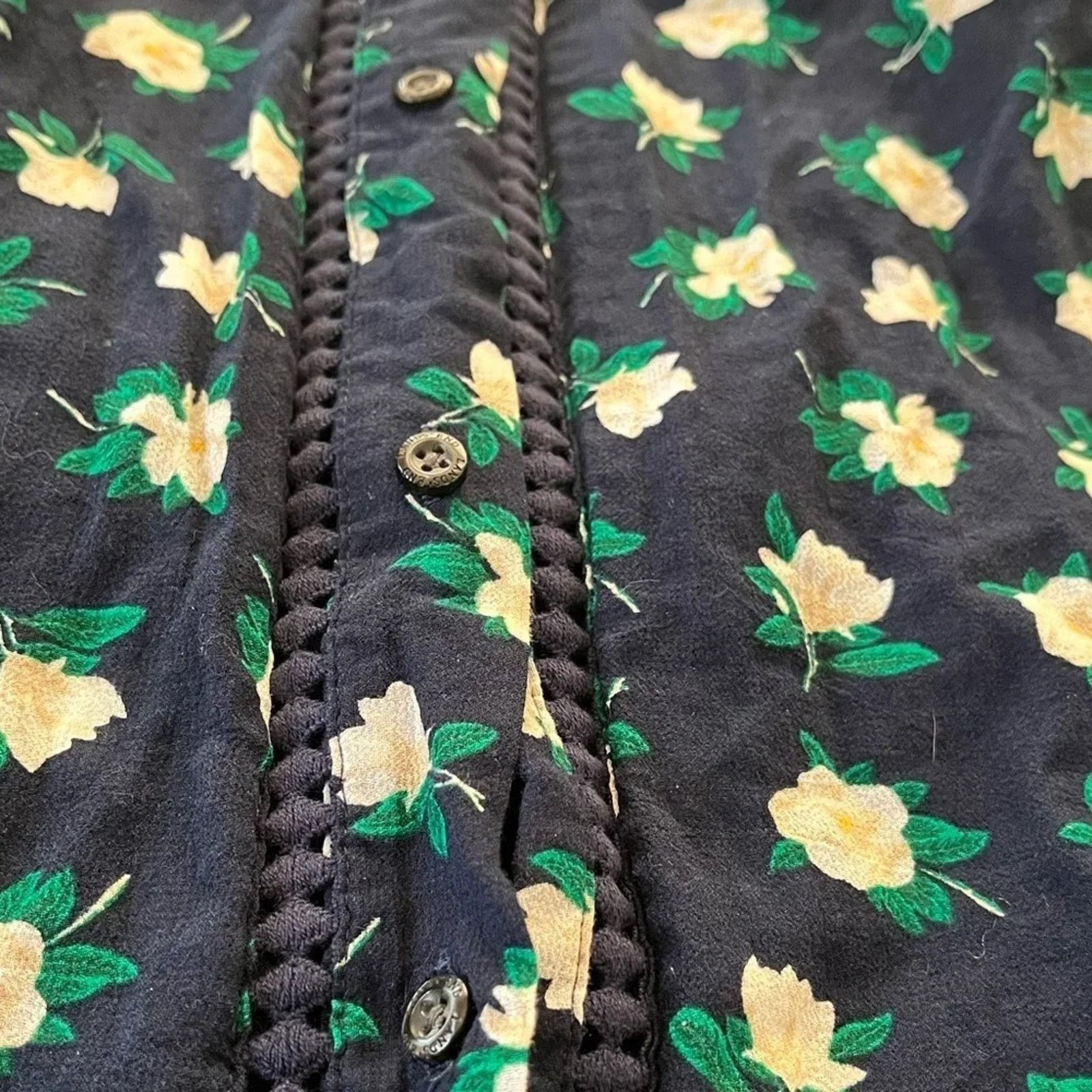 Lands' End Draper James + Land’s End full button mini dress, size XS. Size XS / US 0-2 / IT 36-38 - 3 Thumbnail