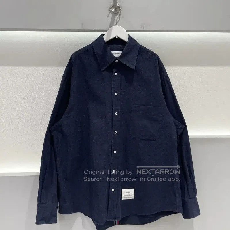 Thom Browne Thom Browne Navy Cotton Long Sleeve Shirt . Size US M / EU 48-50 / 2 - 1 Thumbnail