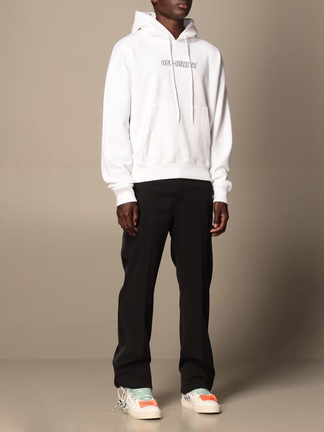 Off-White White Pascal Hand Gun Logo Oversized Hoodie Size US XXS / EU 40 - 4 Thumbnail