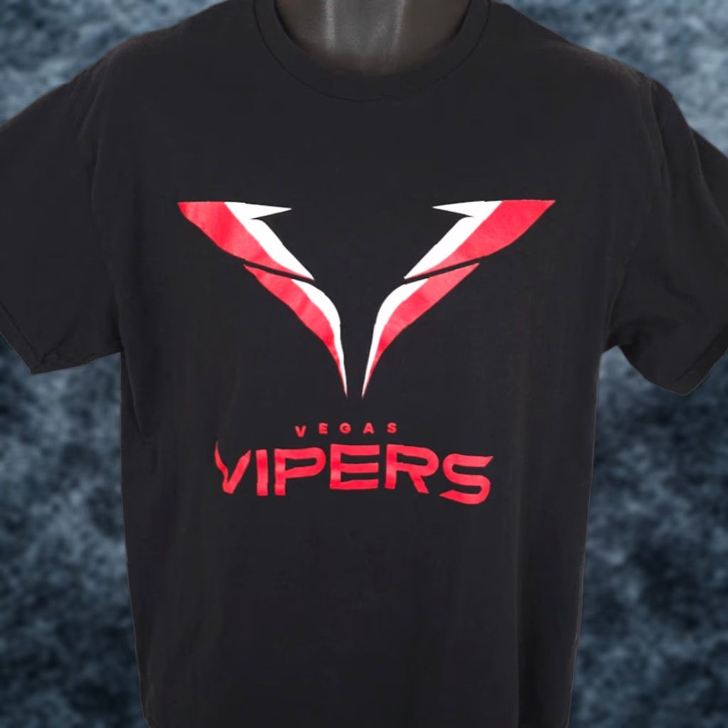 Gildan VINTAGE? No. Vegas Vipers T Shirt Mens Size Large Black XFL Football Team Size US L / EU 52-54 / 3 - 1 Thumbnail