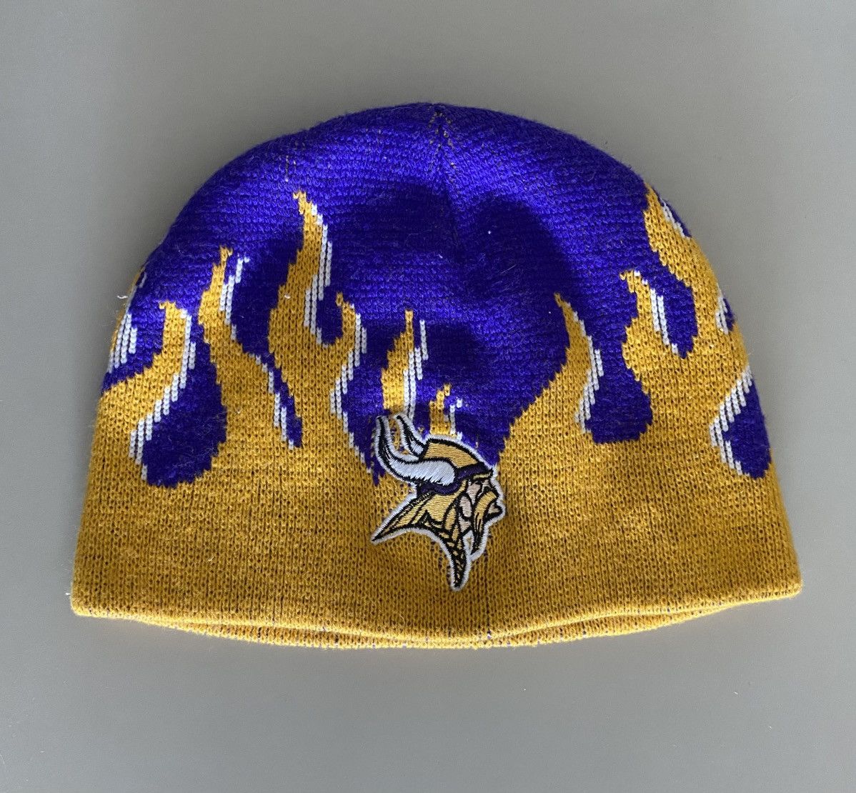 NFL Vintage 90’s Vikings NFL Flame Beanie Fire Made in USA Y2K Size ONE SIZE - 1 Thumbnail