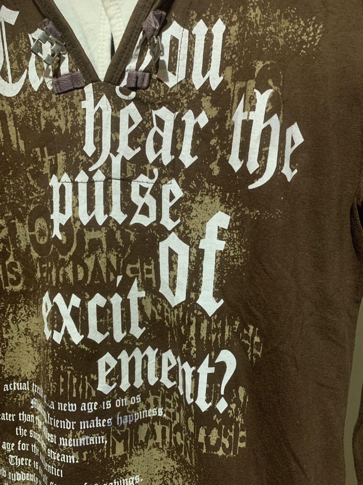 If Six Was Nine Japanese Poem LongSlevee Double Layer Raf Simons Style Tee Size US M / EU 48-50 / 2 - 11 Thumbnail
