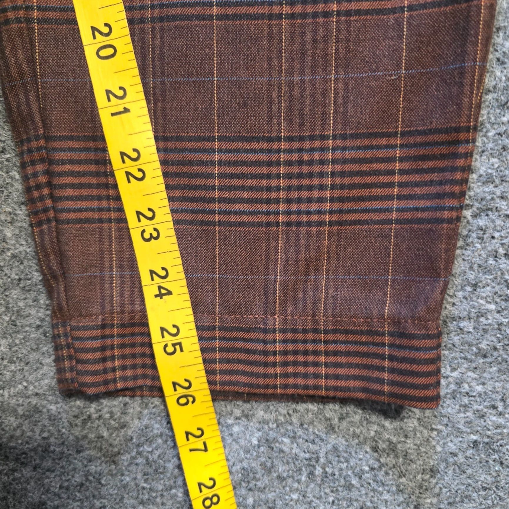 Madewell Madewell Pants Womens Size Small Brown Plaid Zip Cropped Pleated Capsule Casual Tapered Cropped Capris Style Size 28" / US 6 / IT 42 - 7 Thumbnail