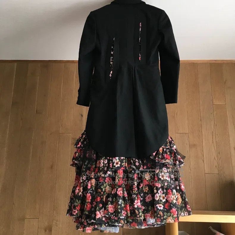 Comme des Garcons Comme Des Garcons Black vintage long coat with patched des Size XS / US 0-2 / IT 36-38 - 2 Thumbnail