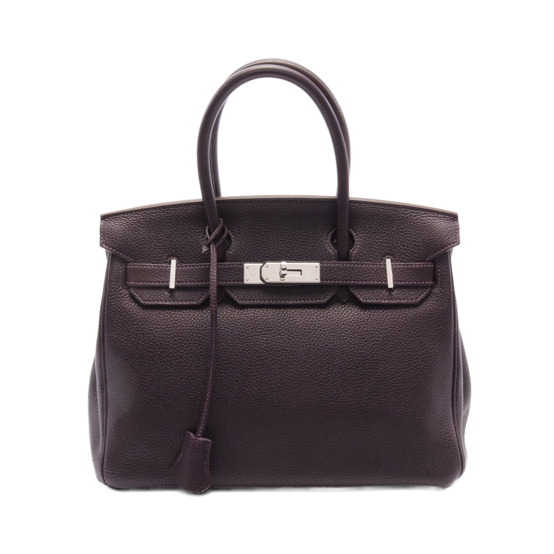 Hermes Hermes Birkin 30 Cassis Handbag Togo Dark Purple Silver Hardware □ R Stamp Size ONE SIZE - 1 Thumbnail