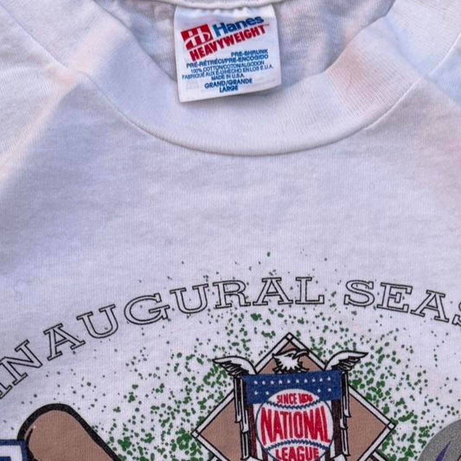 Hanes Vintage 1993 Dodgers vs. Rockies t-shirt size large Size US L / EU 52-54 / 3 - 3 Thumbnail