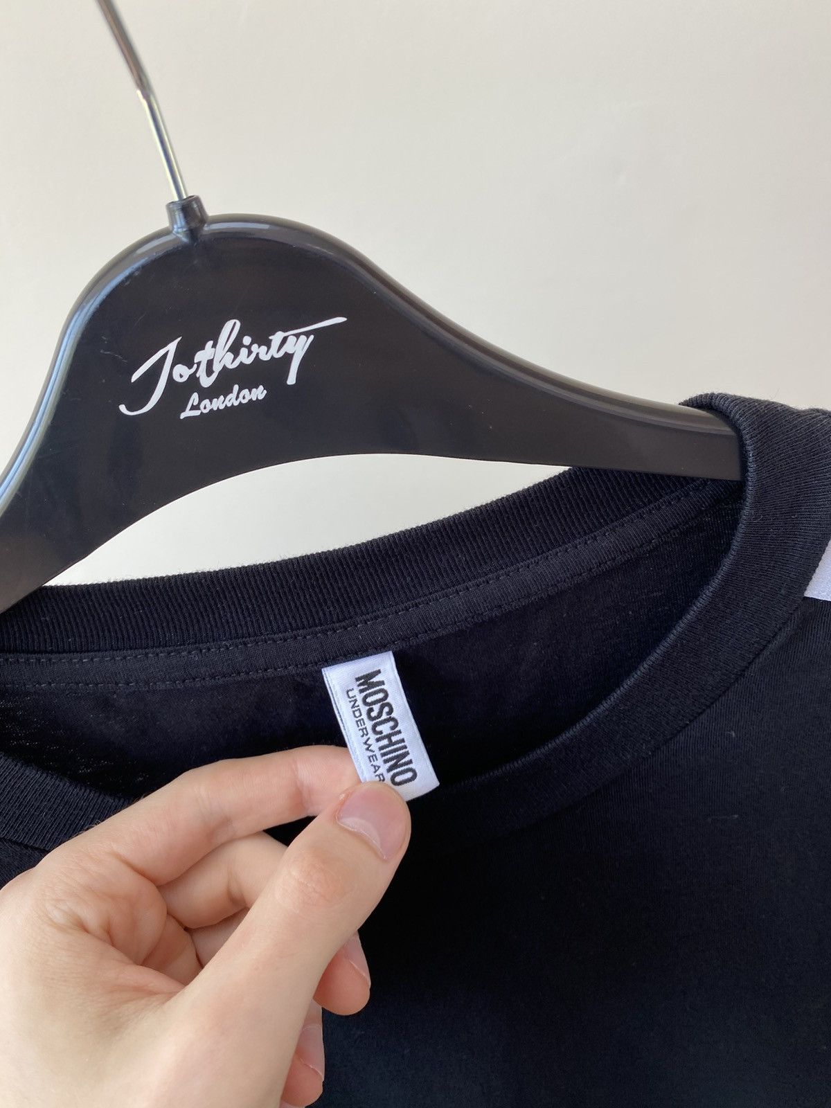 Moschino Vintage MOSCHINO UNDERWEAR Tape Logo T-Shirt Size US L / EU 52-54 / 3 - 6 Thumbnail