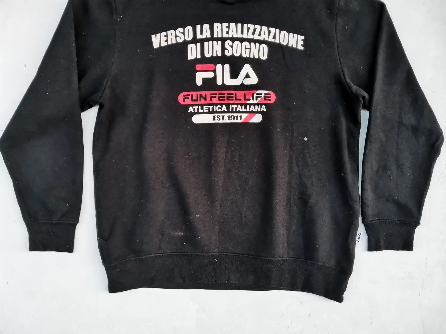 Fila Rare!!! Fila Fun Feel Life Big Logo Sweatshirt Size US L / EU 52-54 / 3 - 7 Thumbnail