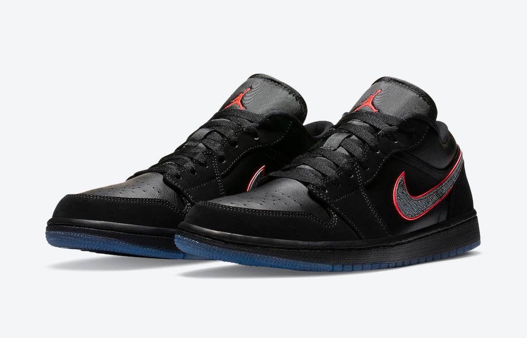 Jordan Brand Nike Air Jordan 1 Low Red Orbit Black Sneakers Limited Rare Size US 7.5 / IT 37.5 - 2 Thumbnail