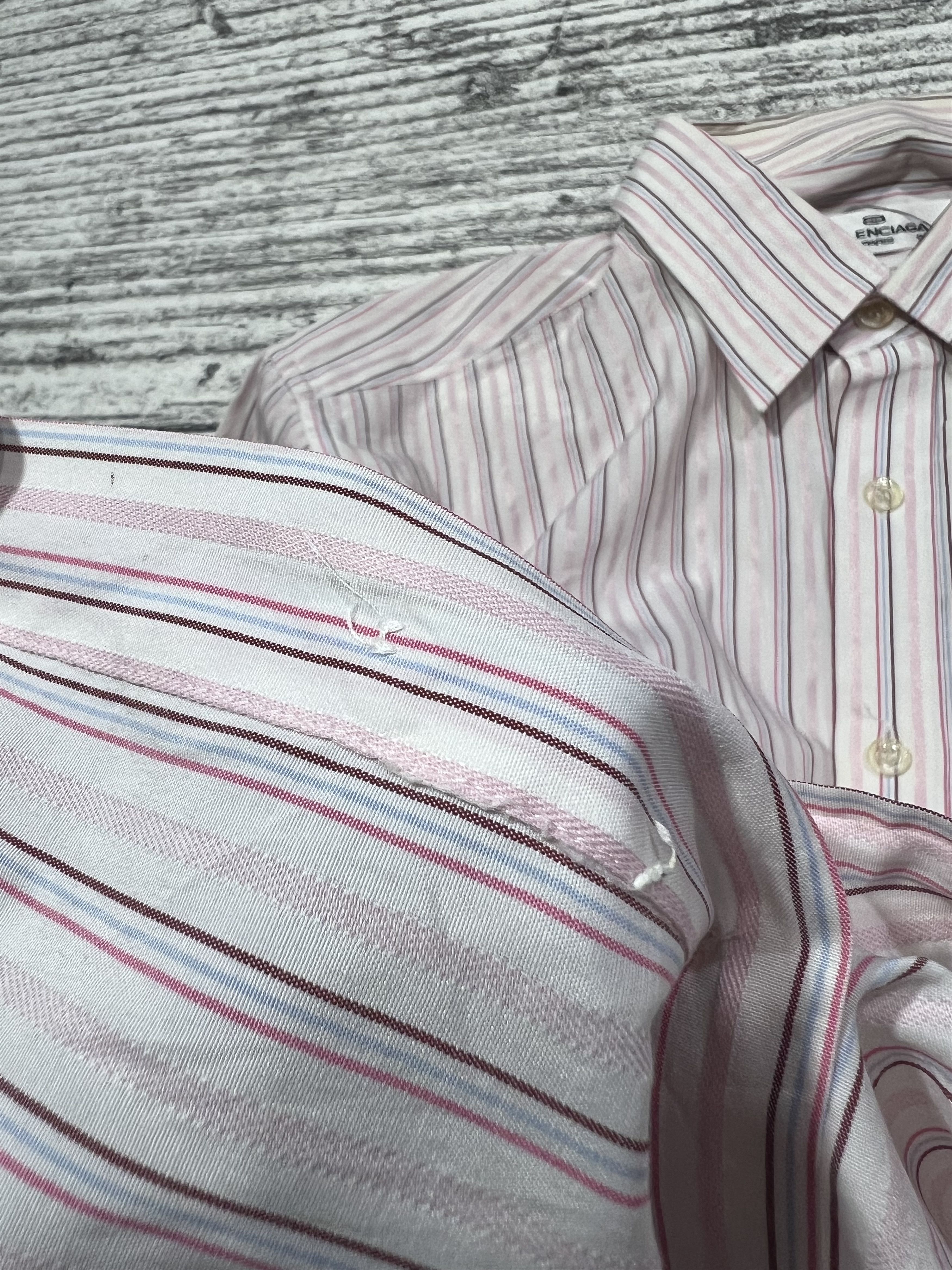 Balenciaga 90s Balenciaga Striped Pocket Button Shirt Size US M / EU 48-50 / 2 - 6 Thumbnail
