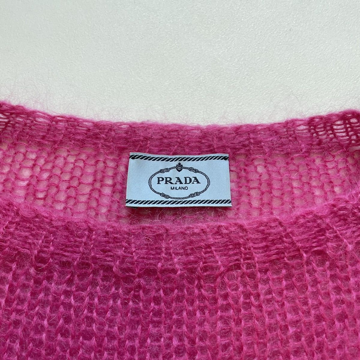 Prada A/W 19 Pink Cobweb Mohair Sweater Size US M / EU 48-50 / 2 - 4 Thumbnail