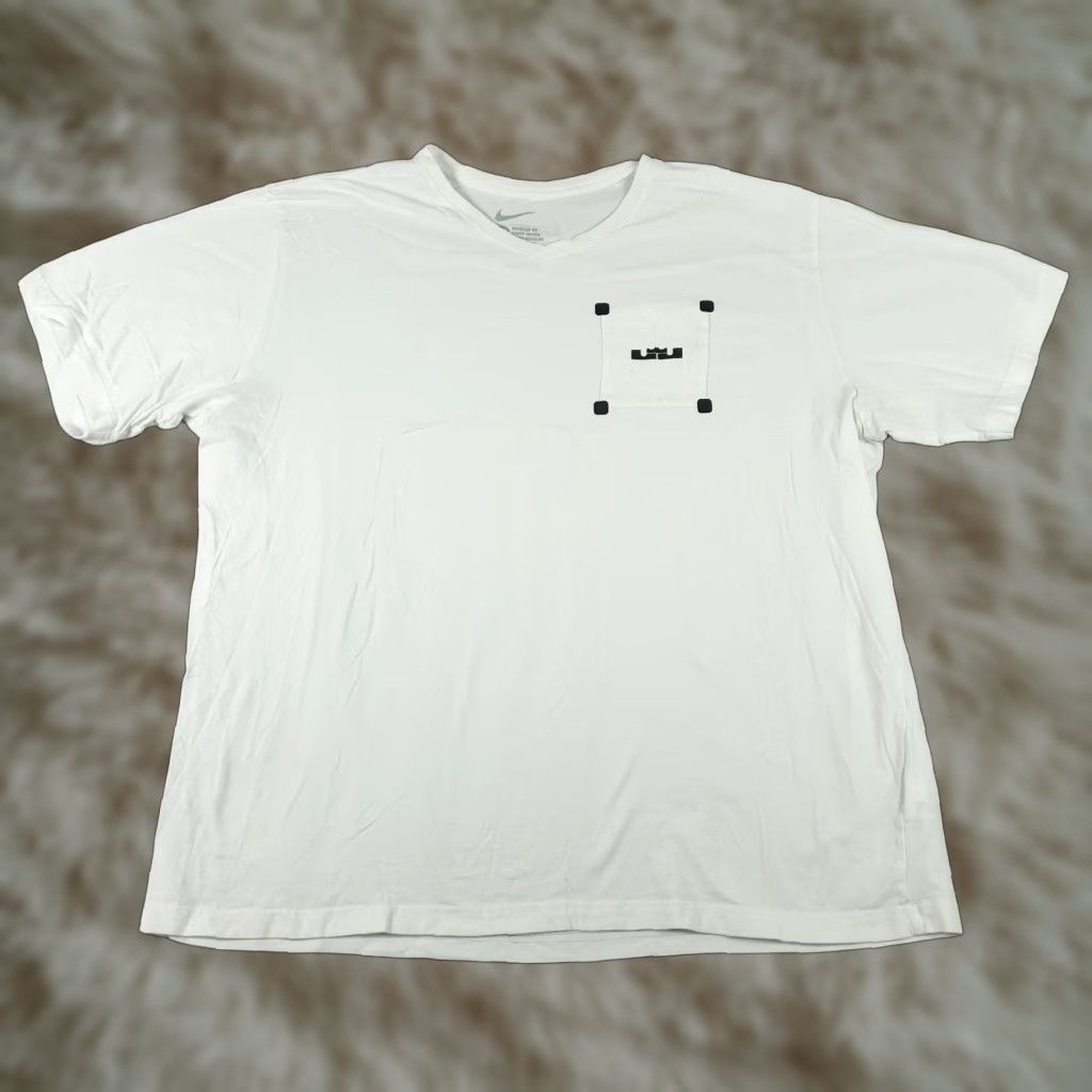 Nike NIKE Dri-FIT T-Shirt Mens 2XL White LeBron James Logo Casual Short Sleeve Sports Size US XXL / EU 58 / 5 - 1 Thumbnail