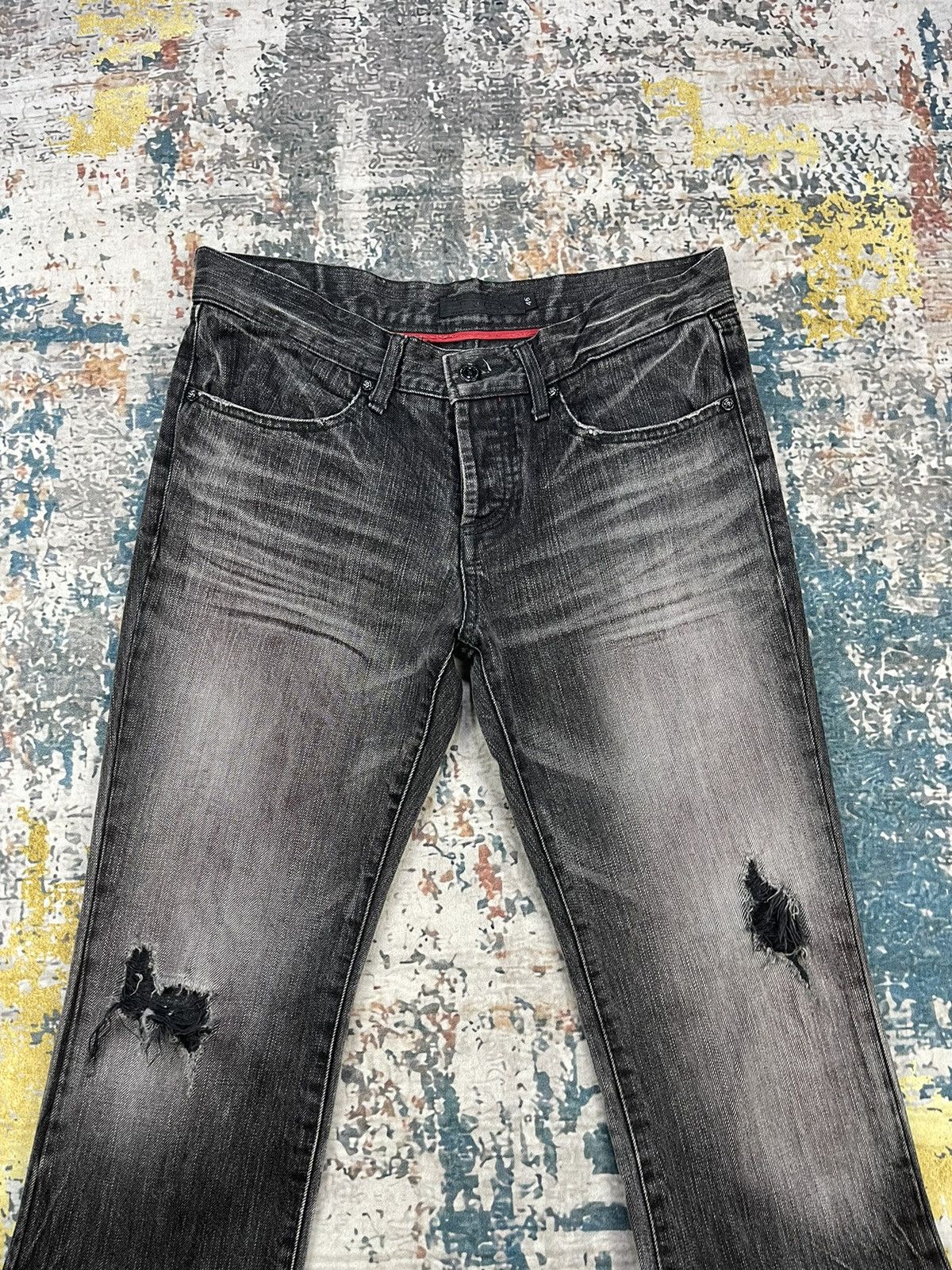 GOSTAR DE FUGA Hysteric Inspired Fuga Distressed Torn Jeans Size 32" / US 10 / IT 46 - 6 Thumbnail